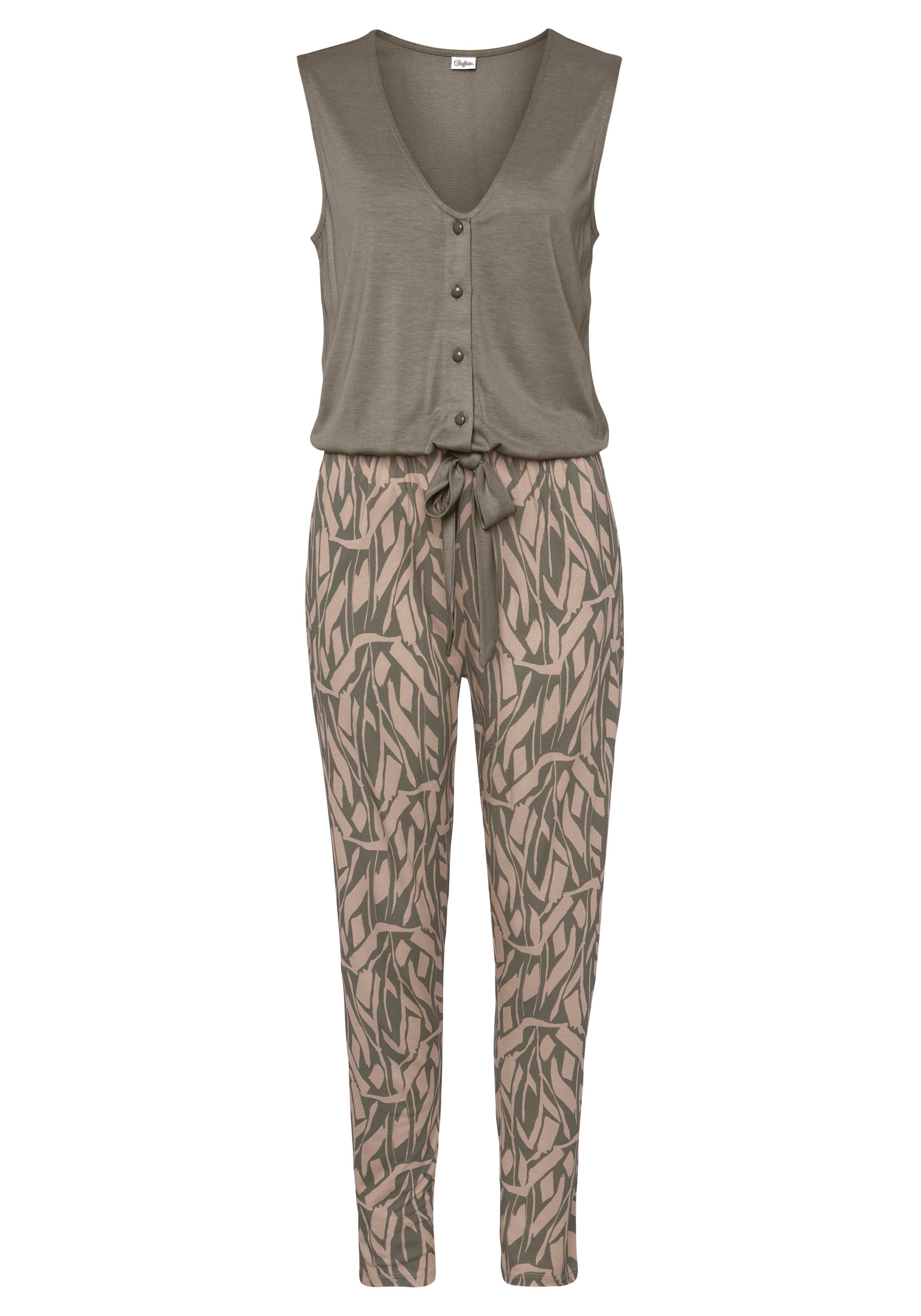 Buffalo Overall, (mit Bindegürtel), im 2-in-1-Look, sommerlicher Jumpsuit mit schmalem Bein