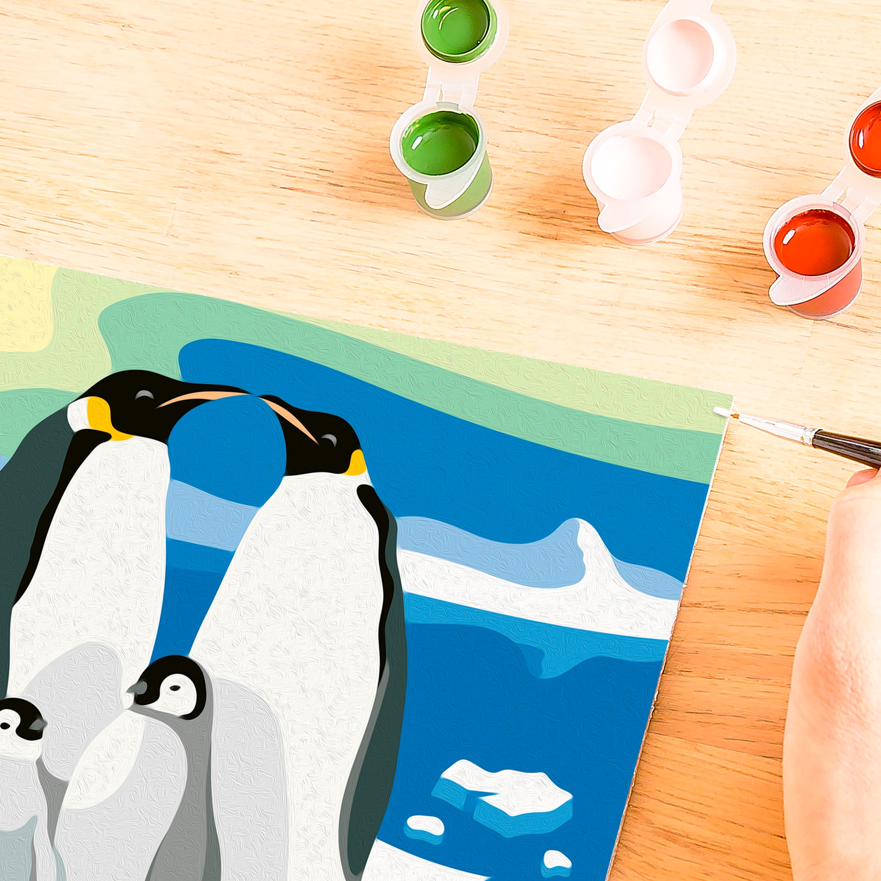 Ravensburger Malen nach Zahlen »CreArt, Pinguin-Familie«, Made in Europe