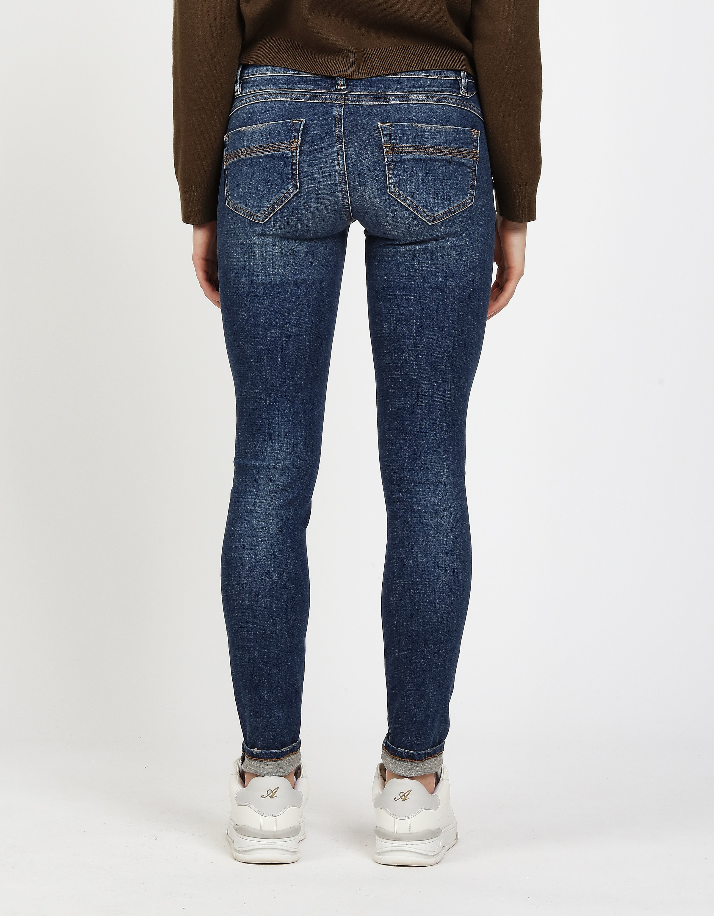 GANG Skinny-fit-Jeans "94NELE" mit Rundpasse und seitlichen Dreieckseinsätz günstig online kaufen