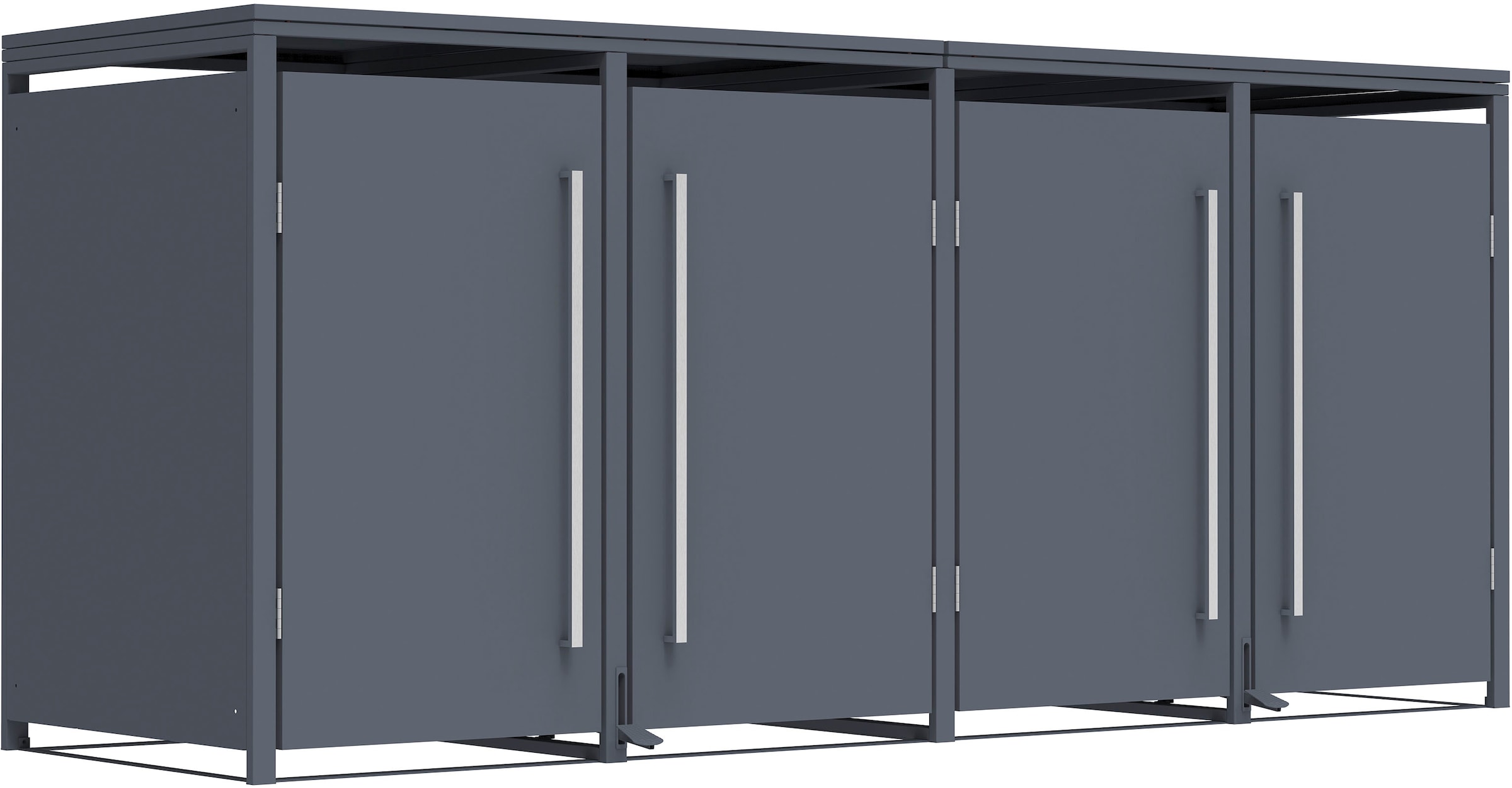 Westmann Anthrazit Mülltonnenbox "Pedura 4" Bxtxh: 265X80x116 Cm Für 4X240 L Mülltonnen von Baur