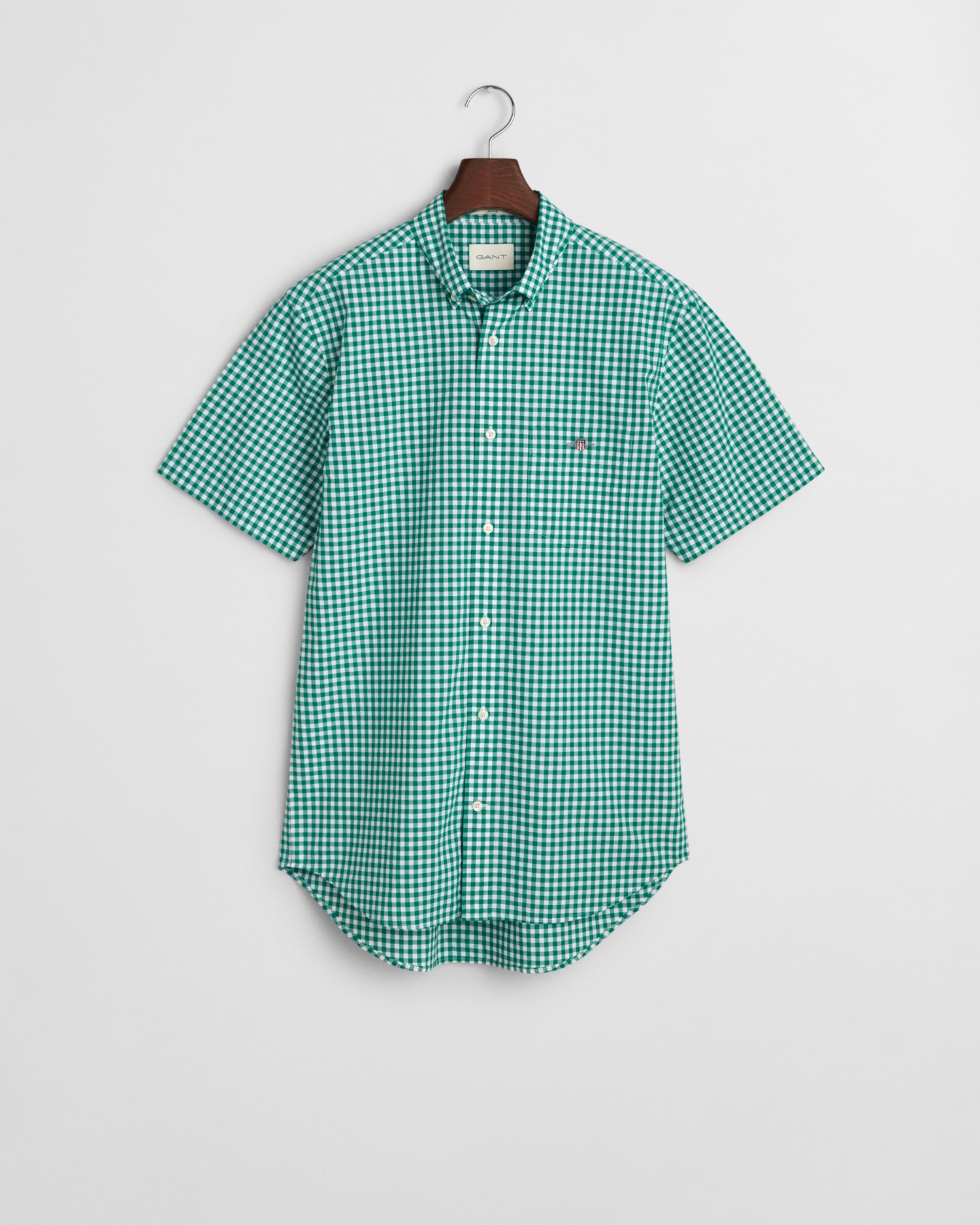 Gant Kurzarmhemd "Regular Fit Gingham Popeline Hemd strapazierfähig pflegel günstig online kaufen