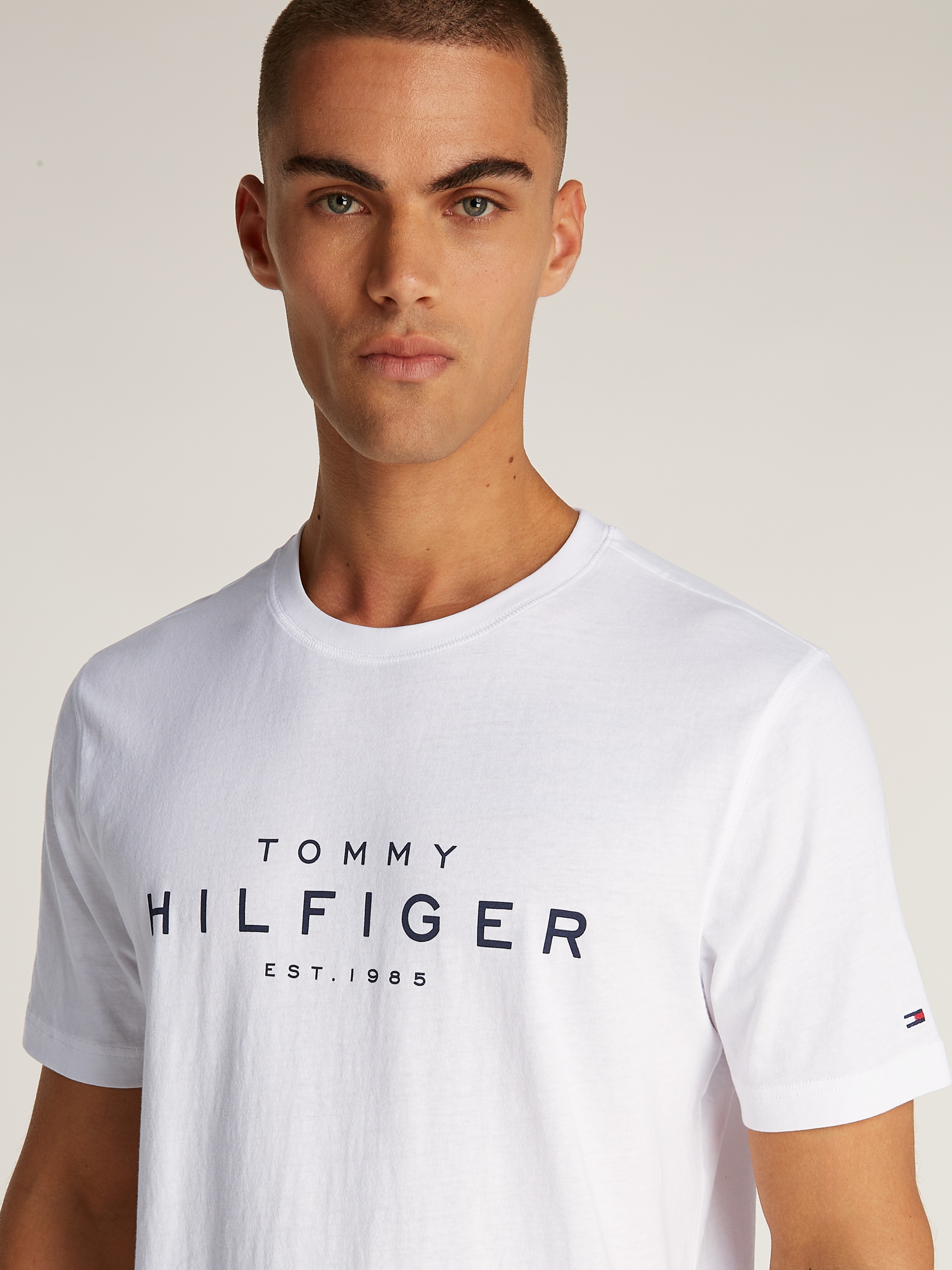 Tommy Hilfiger T-Shirt »BIG RWB HILFIGER TEE«, mit Logo