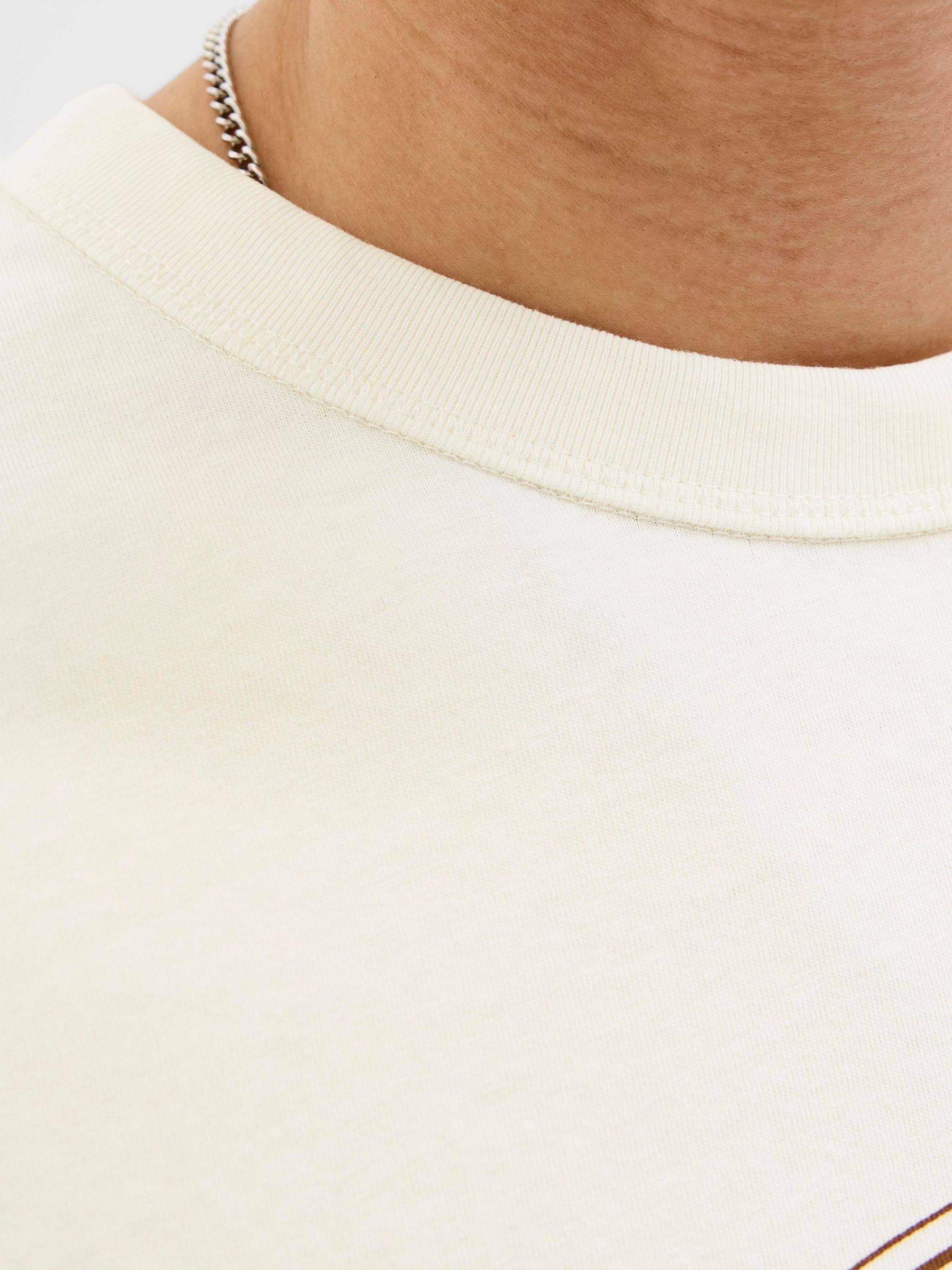Jack & Jones Rundhalsshirt »JJEDOVER PRINT TEE SS CREW NECK«