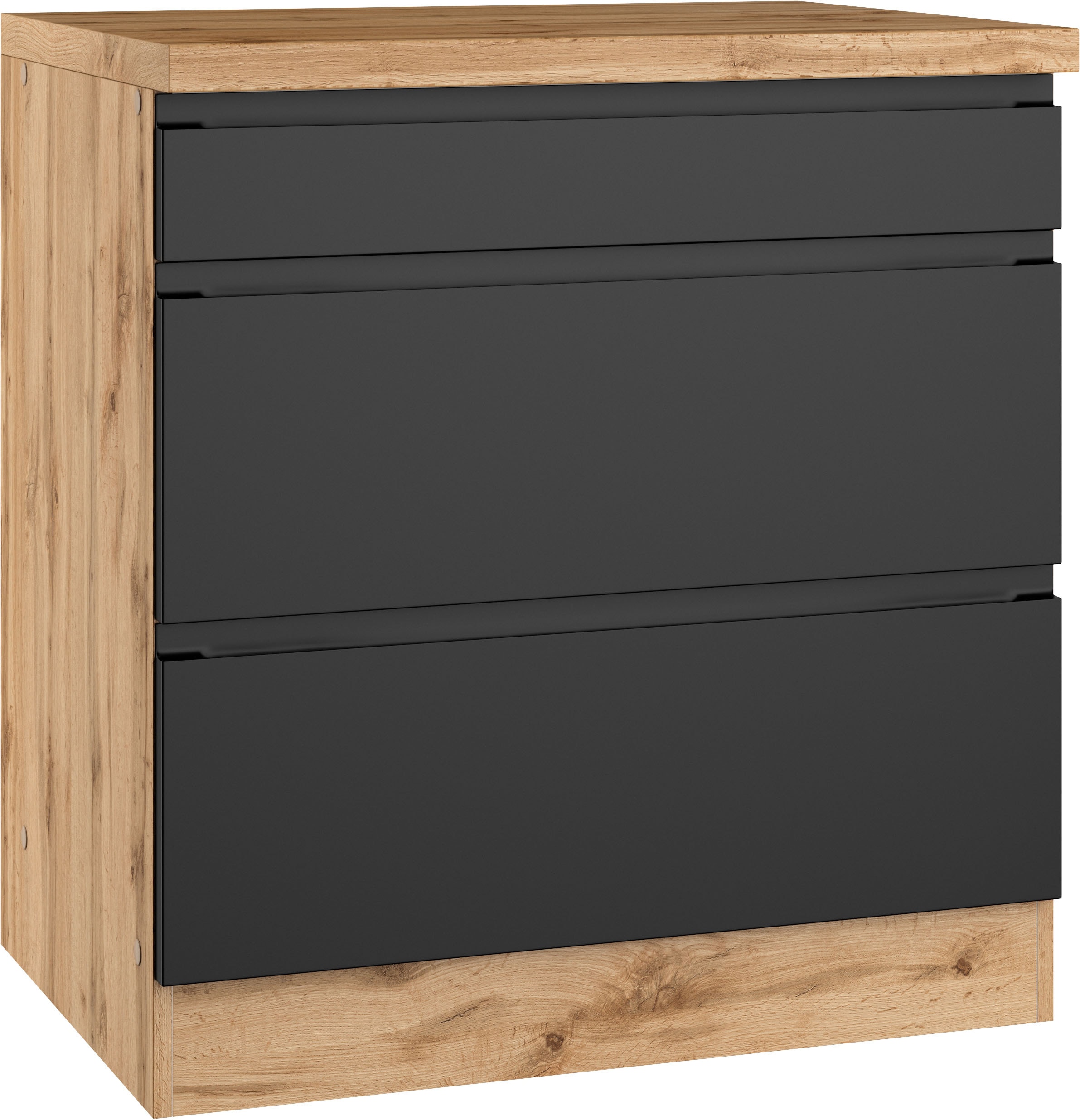 KOCHSTATION "KS-Virginia,neu in verbesserter Ausführung" Stauraum, Softclose, Breite 80 cm, Höhe 86 cm, Softclose-Auszüge