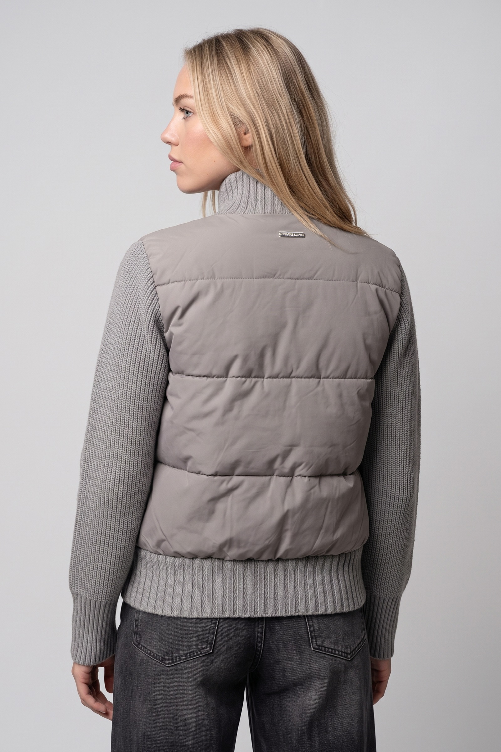 Alife & Kickin Sommerjacke »Damen LyaAK A Übergangsjacke, Jacke« Strickärmel, Stehkragen aus Rippstrick, wattiert und gesteppt