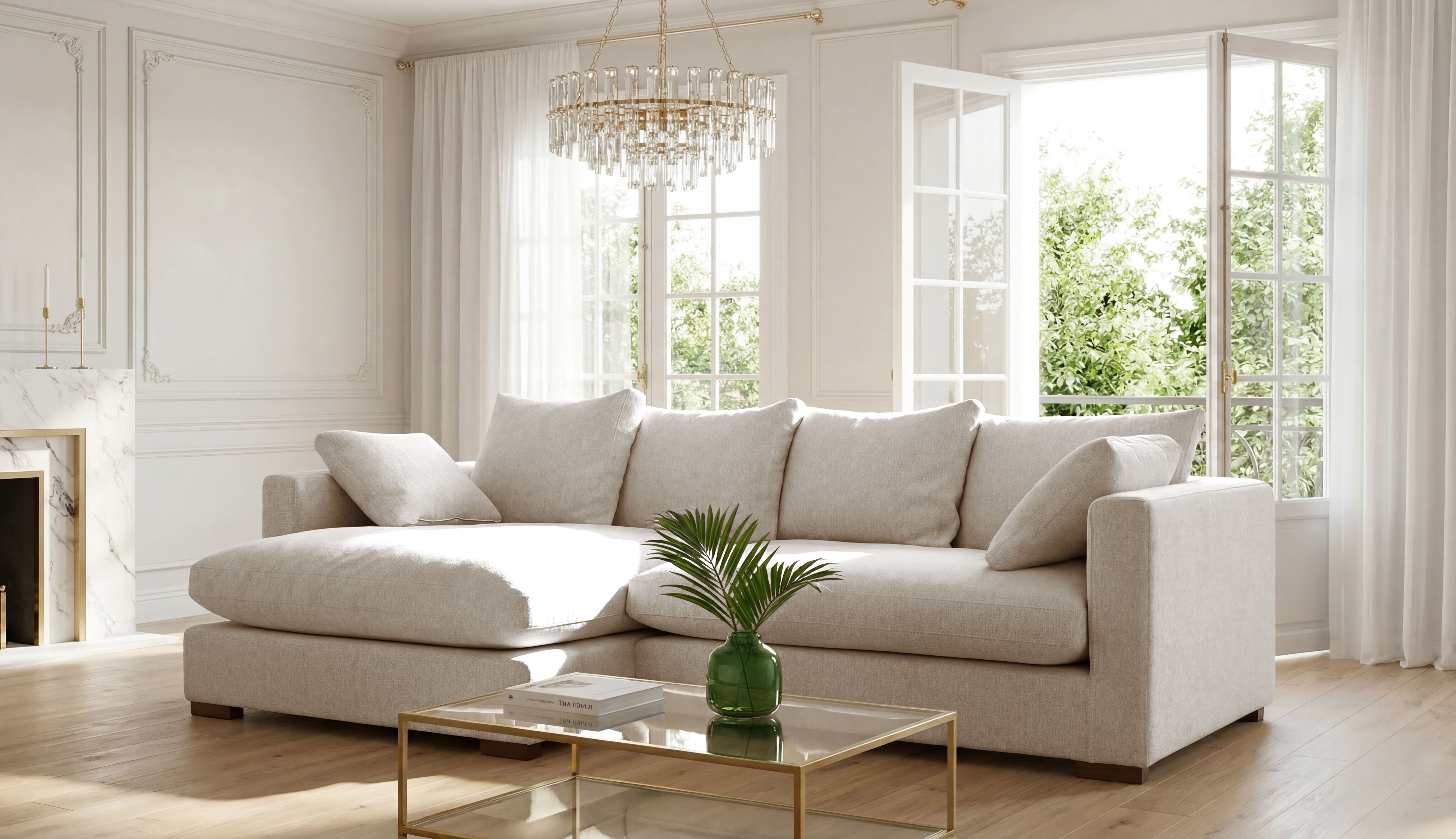 OTTO home Ecksofa "Coray" Breite 266 cm, extra weich und kuschelig, mit Federn und Daunen