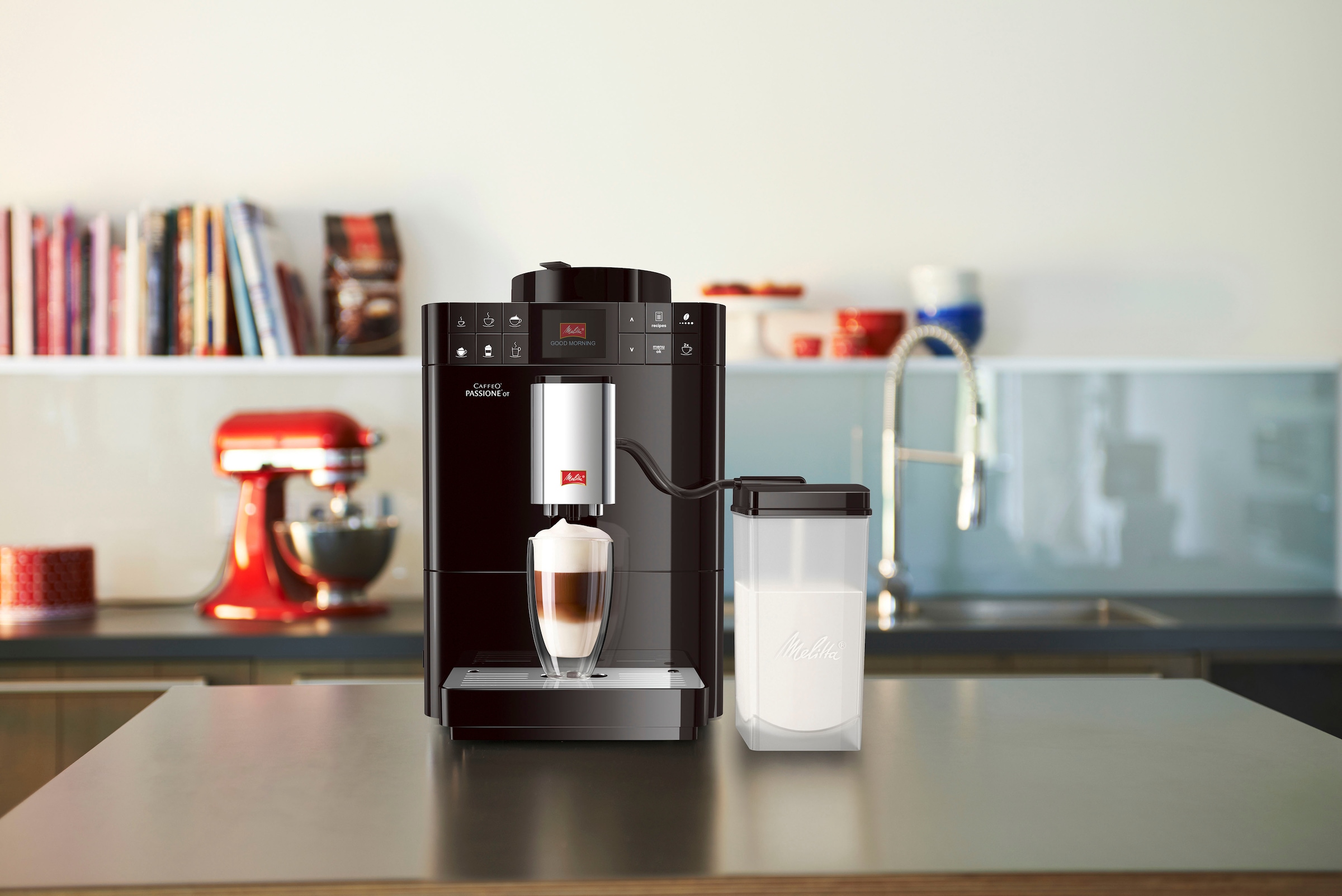 Raten One Touch BAUR auf frisch gemahlene Touch Kaffeevollautomat »Passione® Funktion, F53/1-102, Bohnen Melitta tassengenau | One schwarz«,