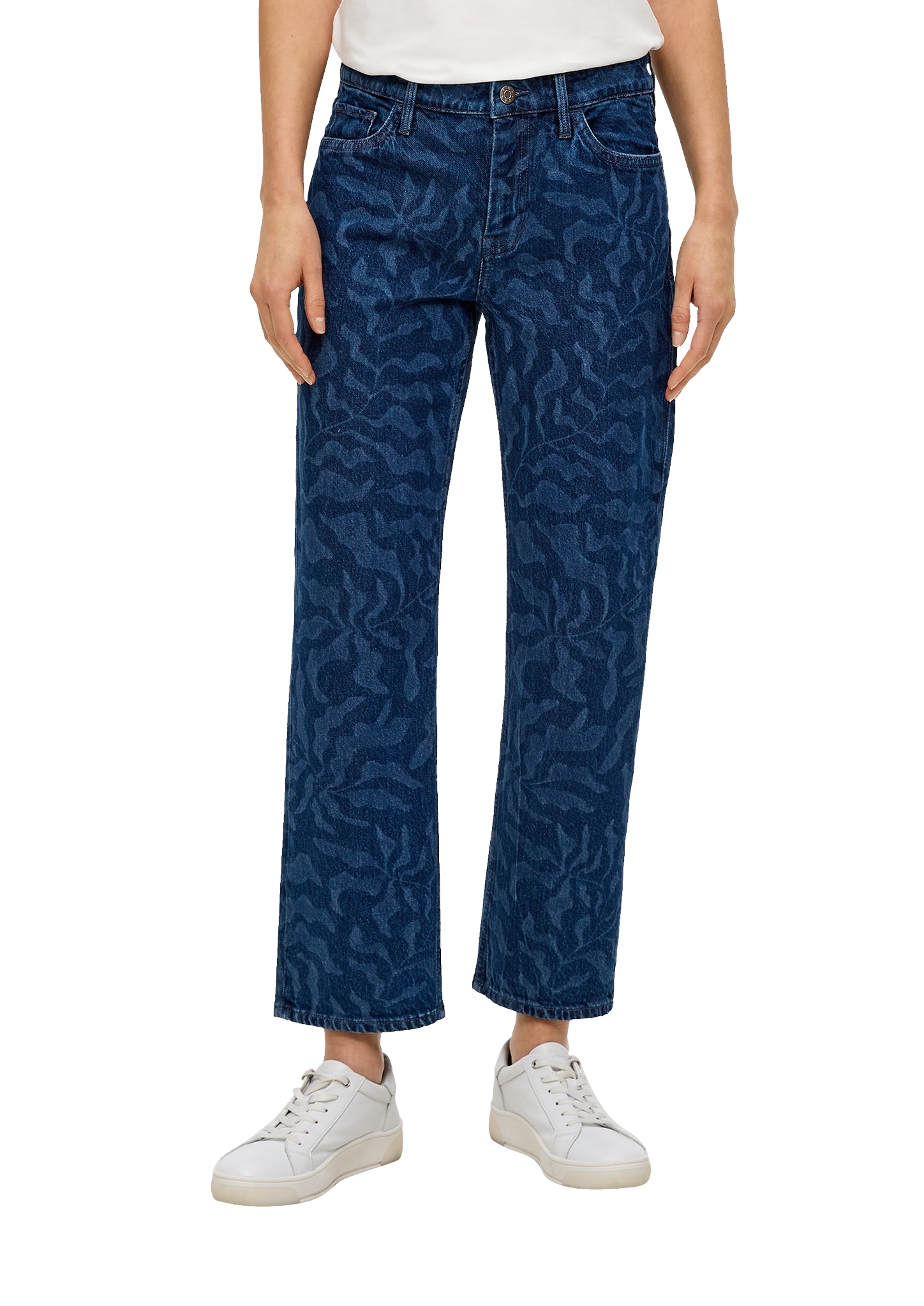5-Pocket-Jeans »Karolin«, mit floralem Muster