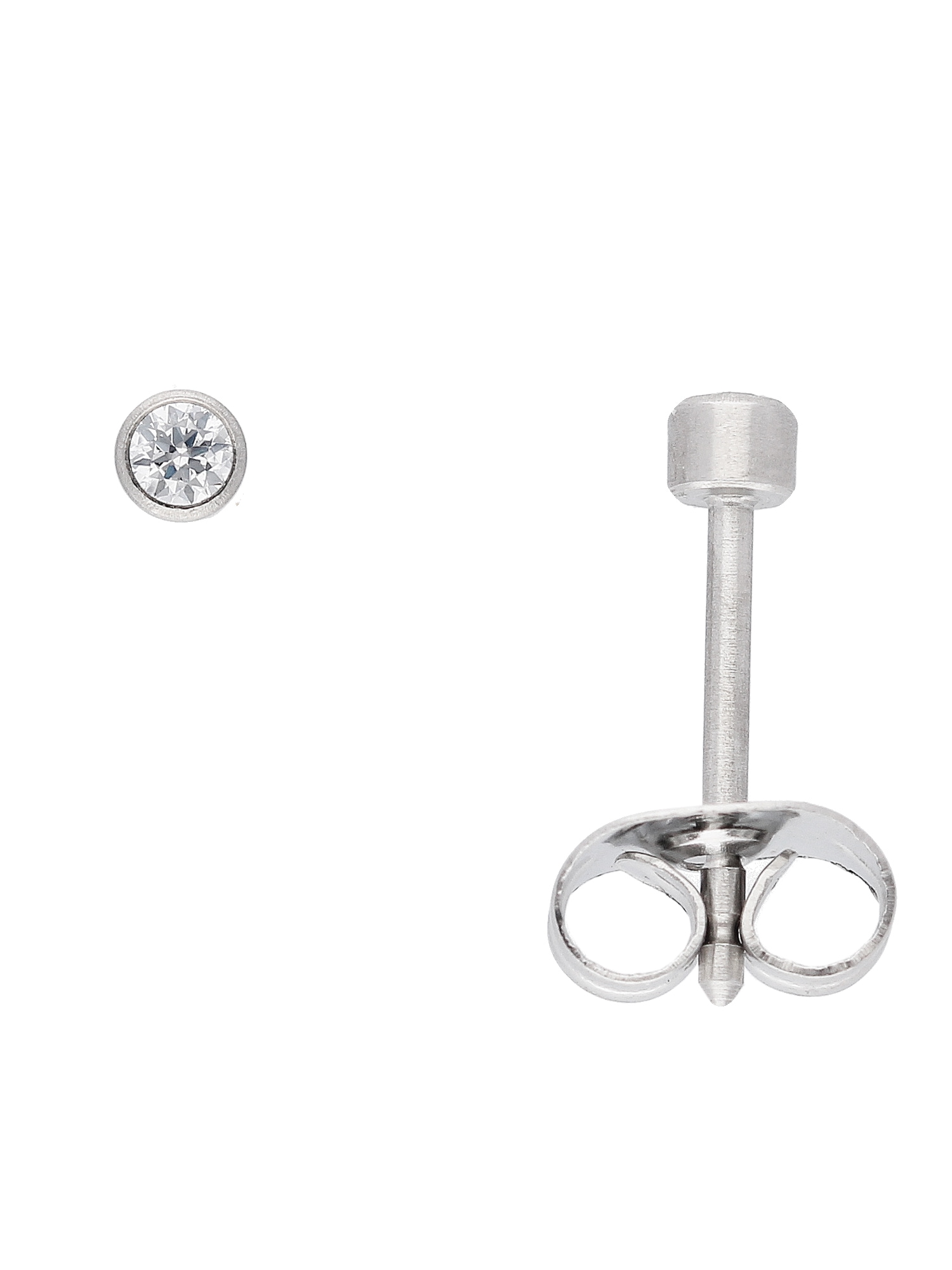 Adelia´s Paar Ohrhänger »Edelstahl Ohrringe Ohrstecker mit Zirkonia Ø 2,5 mm«, mit Zirkonia Edelstahlschmuck für Damen