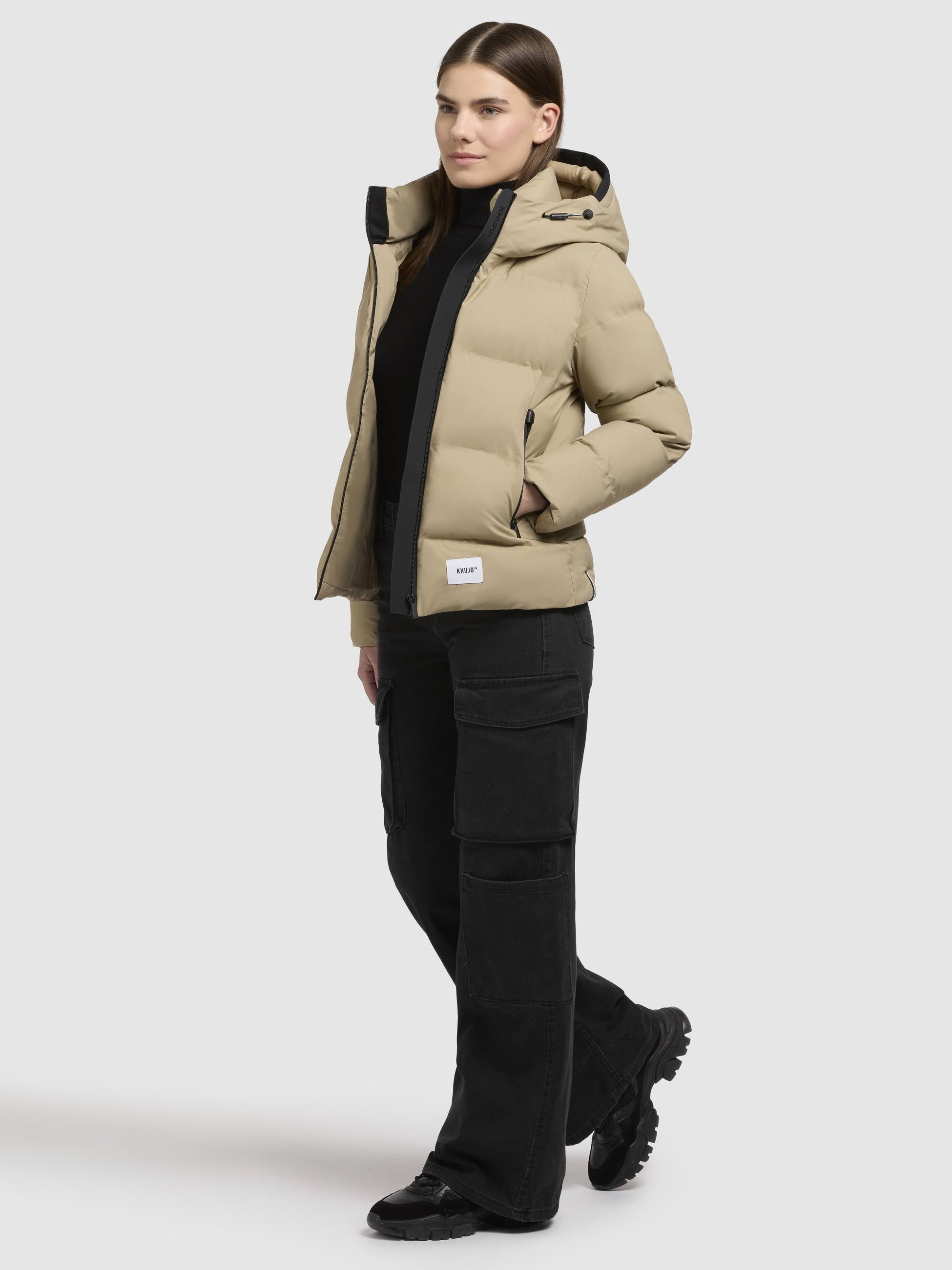 khujo Winterjacke »Liev-YM«, mit Kapuze, Warme gesteppte Damen Kapuzenjacke