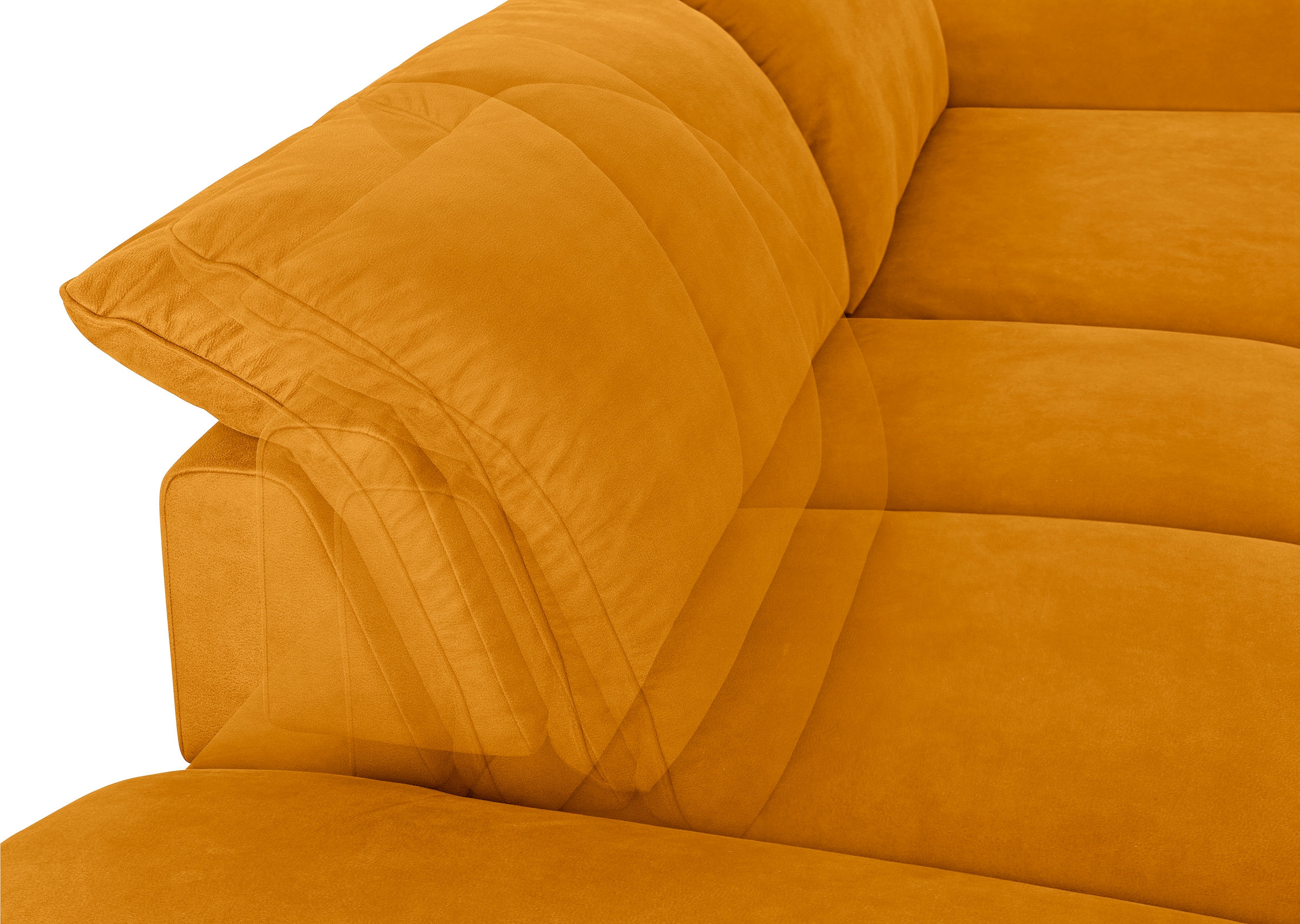 W.SCHILLIG Ecksofa »enjoy&MORE, Designsofa, elegant und bequem, L-Form«, mit Sitztiefenverstellung, Füße silber matt, Breite 310 cm
