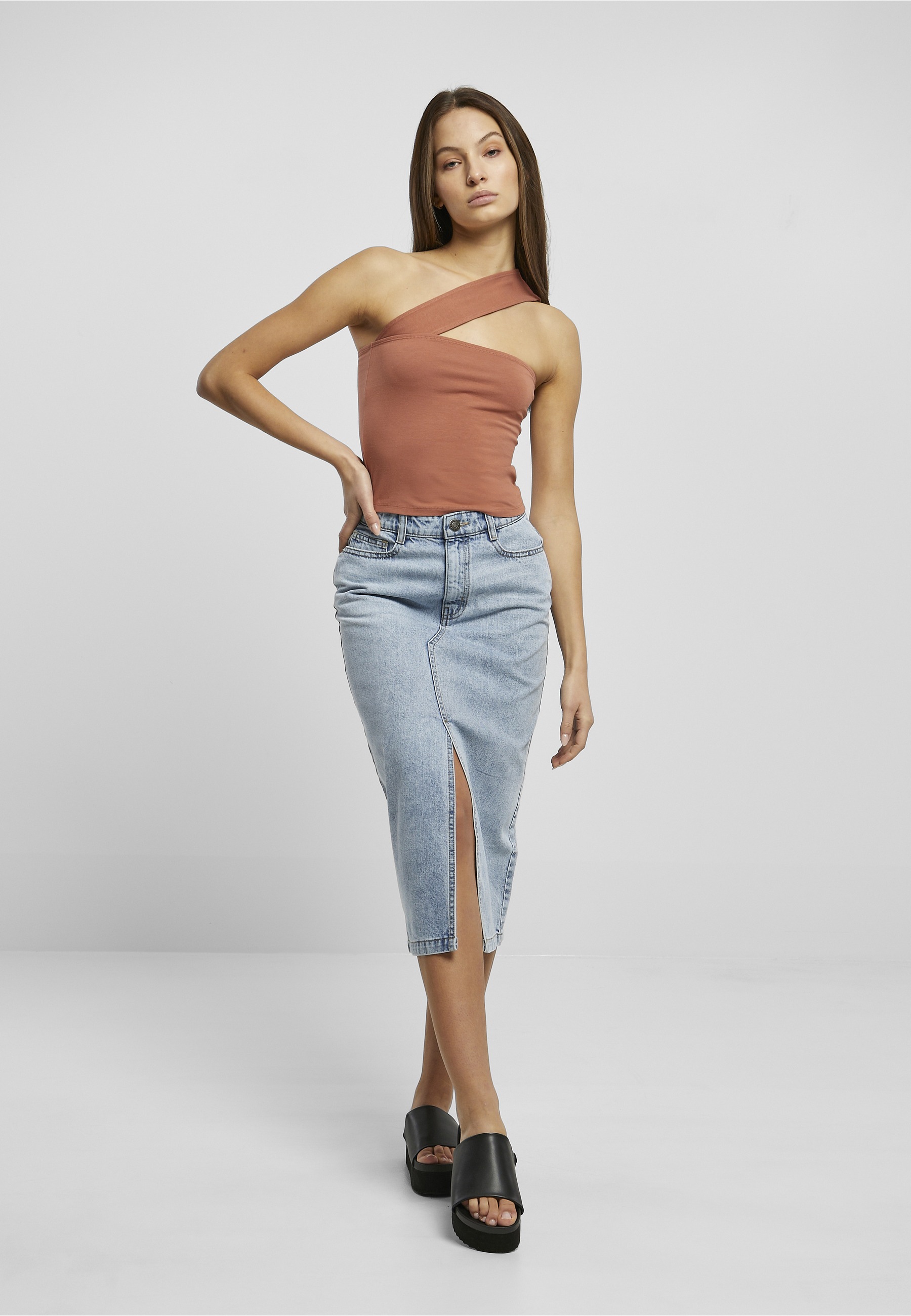 URBAN CLASSICS Muskelshirt »Urban Classics Damen Ladies One Strap Top« 1 Stk.