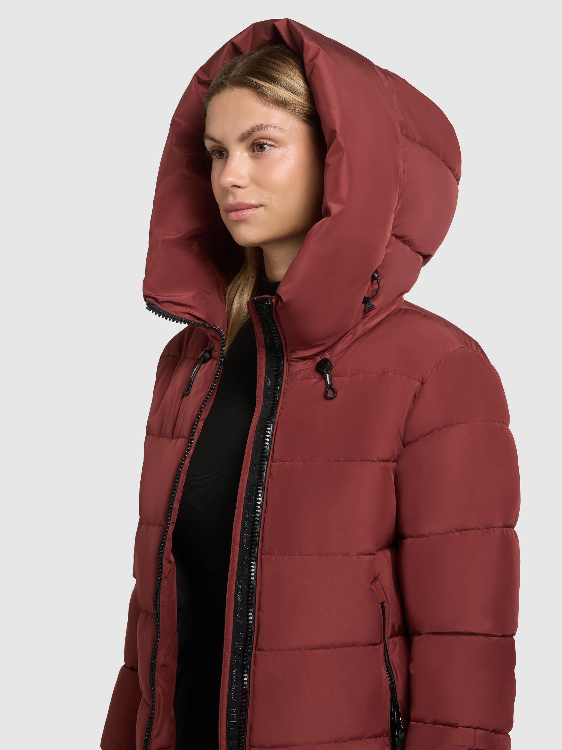 khujo Steppmantel »Jilias5-YM«, warmer Damen Wintermantel mit Kapuze und großen Taschen