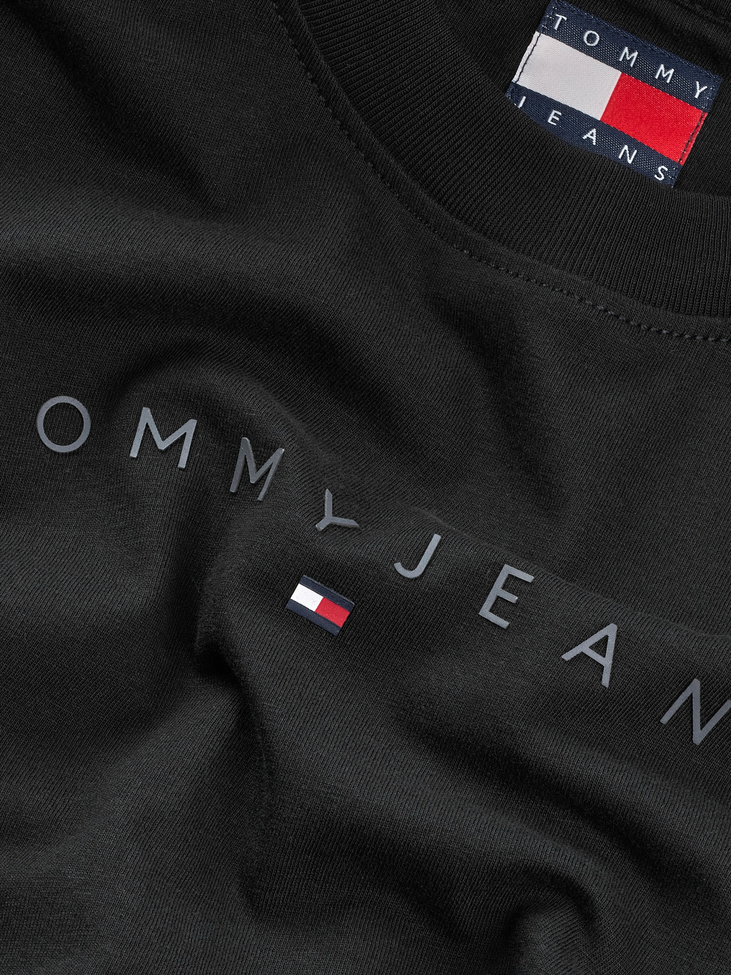 Tommy Jeans Curve T-Shirt »TJW SLIM TONAL LINEAR TEE EXT« in Großen Größen, Logodruck, Figurbetont