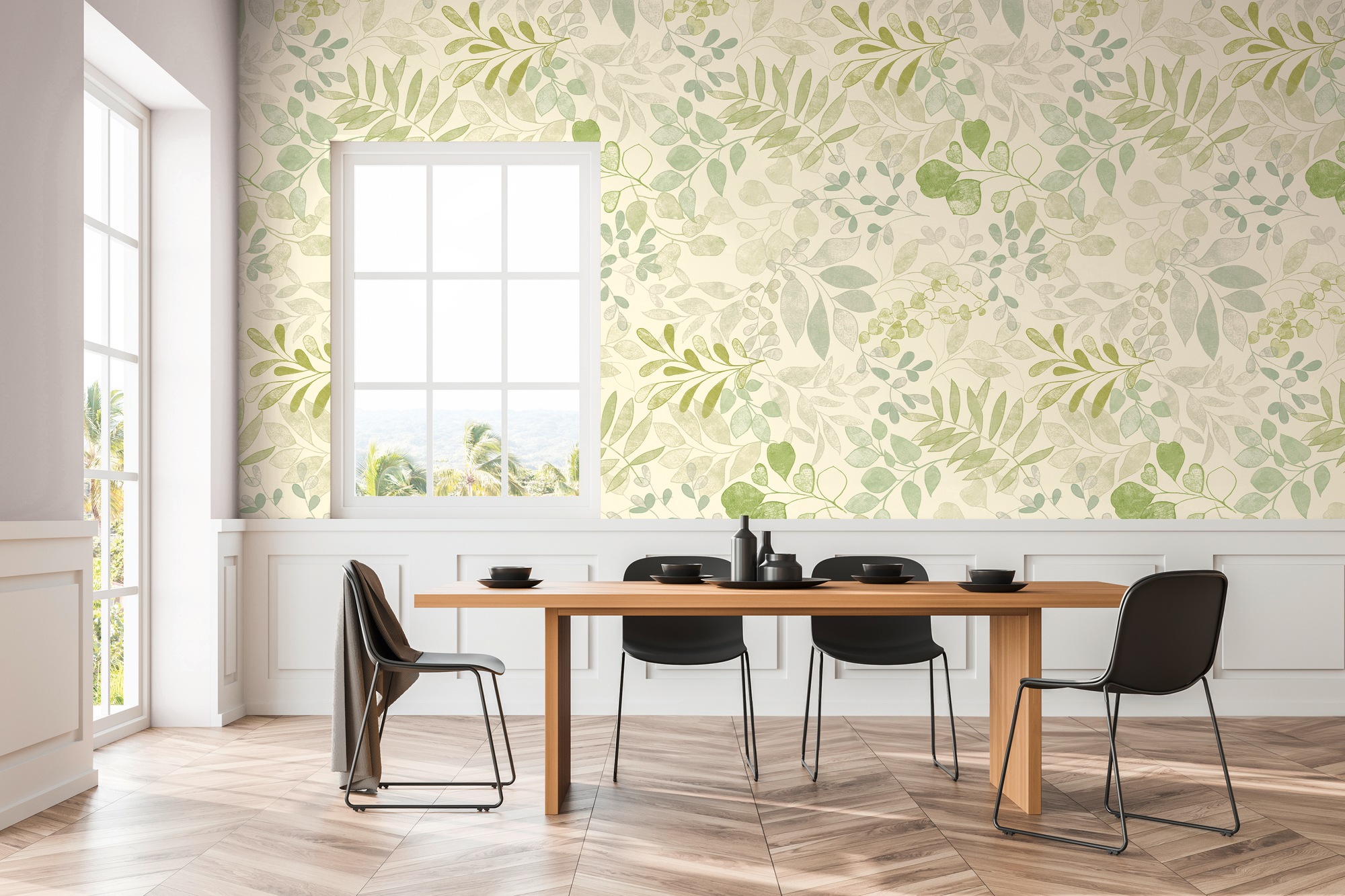 A.S. Création Fototapete »Aquarell Dreams Blumen-Tapete Mustertapete Blätter Blumen«, matt, Vliestapete Landhaus für Schlafzimmer Küche Wohnzimmer Blumen Design