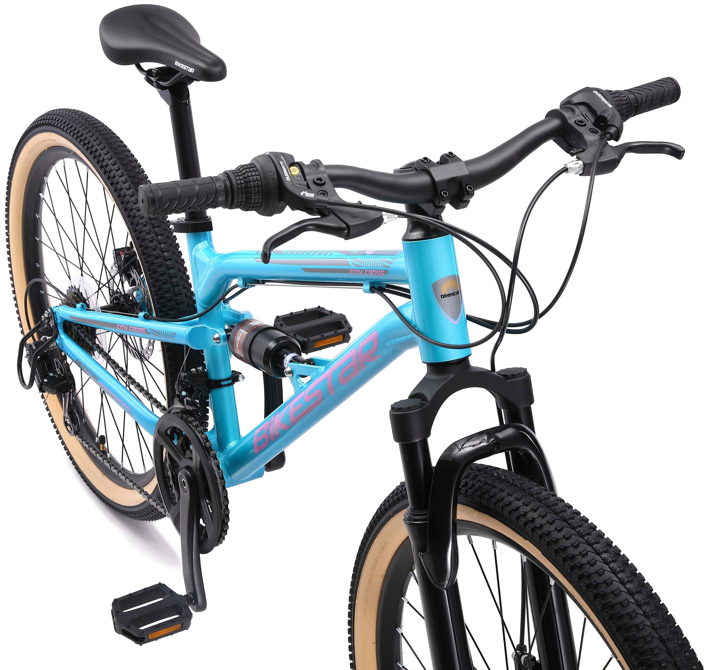 Bikestar Jugendfahrrad, 21 Gang, Shimano, RD-TY21 Schaltwerk, Kettenschaltung