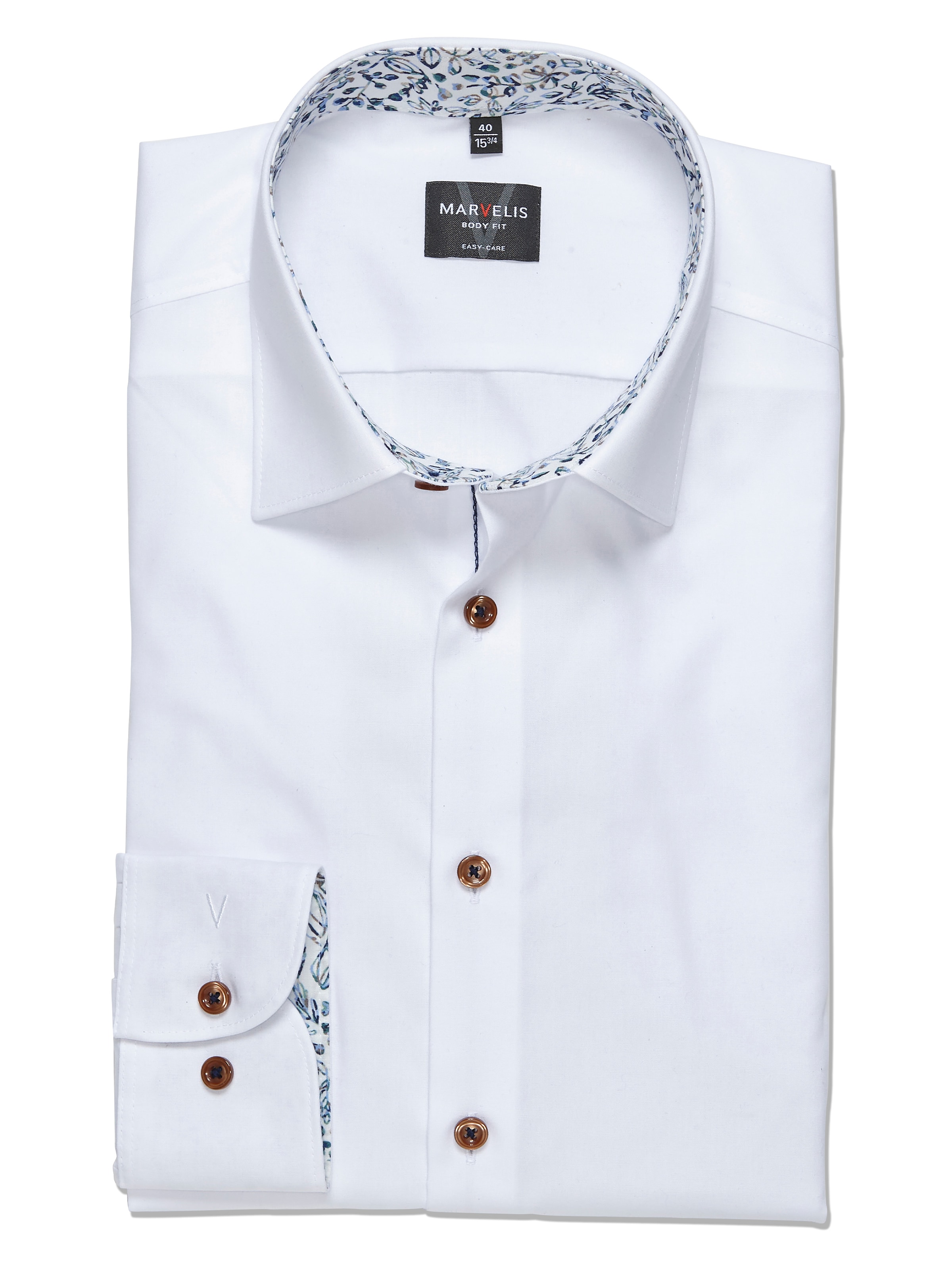 MARVELIS Langarmhemd Businesshemd, New York Kentkragen, bügelleicht günstig online kaufen