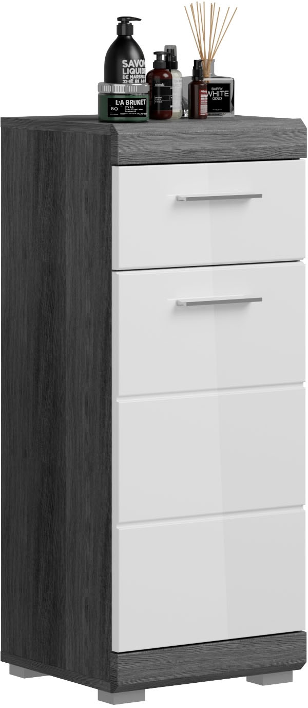 welltime Unterschrank "SIENA, Breite 37cm, 1 Tür, 1 Schubkasten, 2 Fächer, MDF-Front" TOPSELLER, 1 Stk. tlg. in verschiedenen Farben erhältlich, Badmöbel, Badschrank, Kommode, Bad