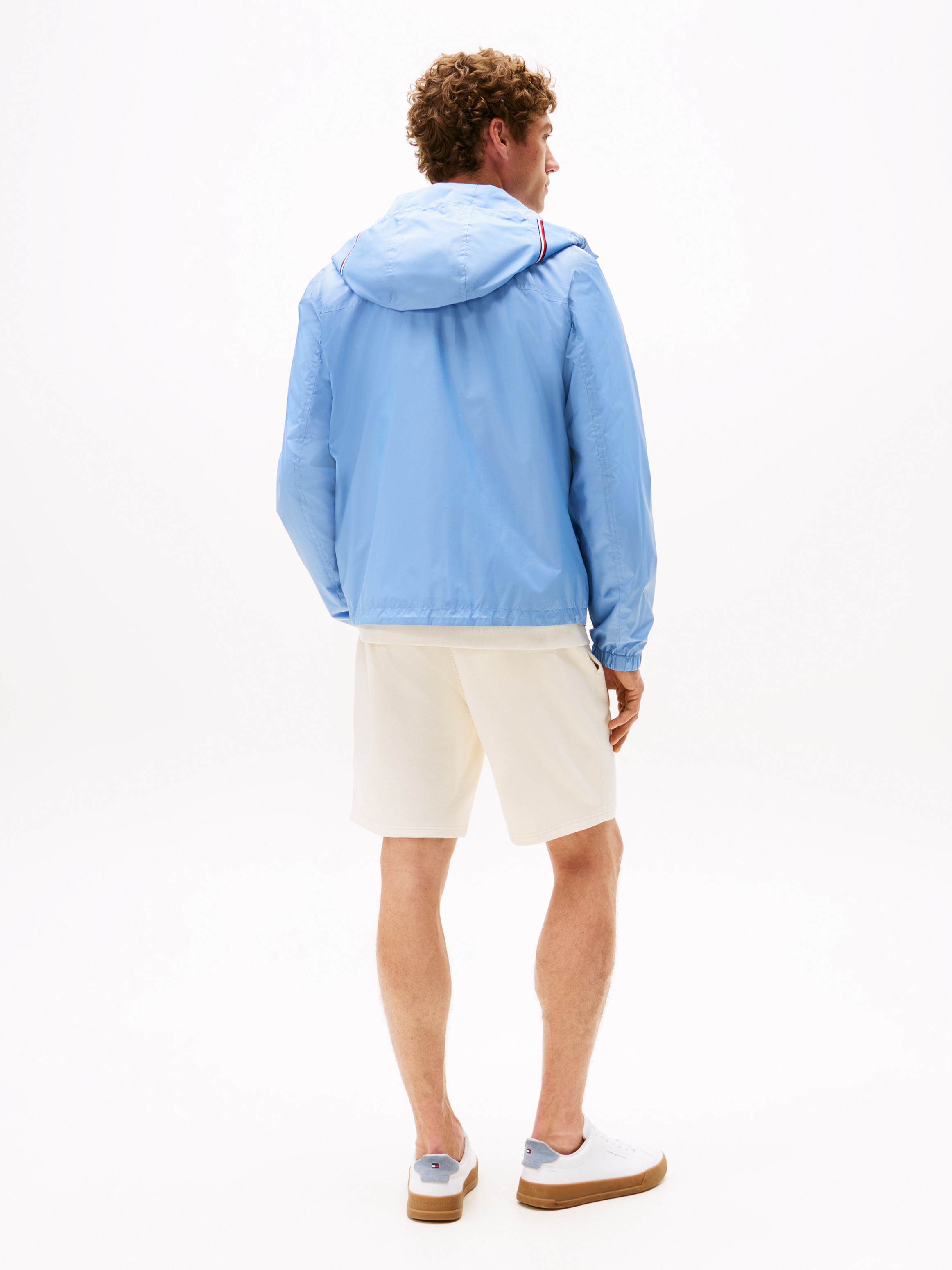 Tommy Hilfiger Blouson »RWB HOODED JACKET«, mit Kapuze, elastische Bündchen, wasserabweisend