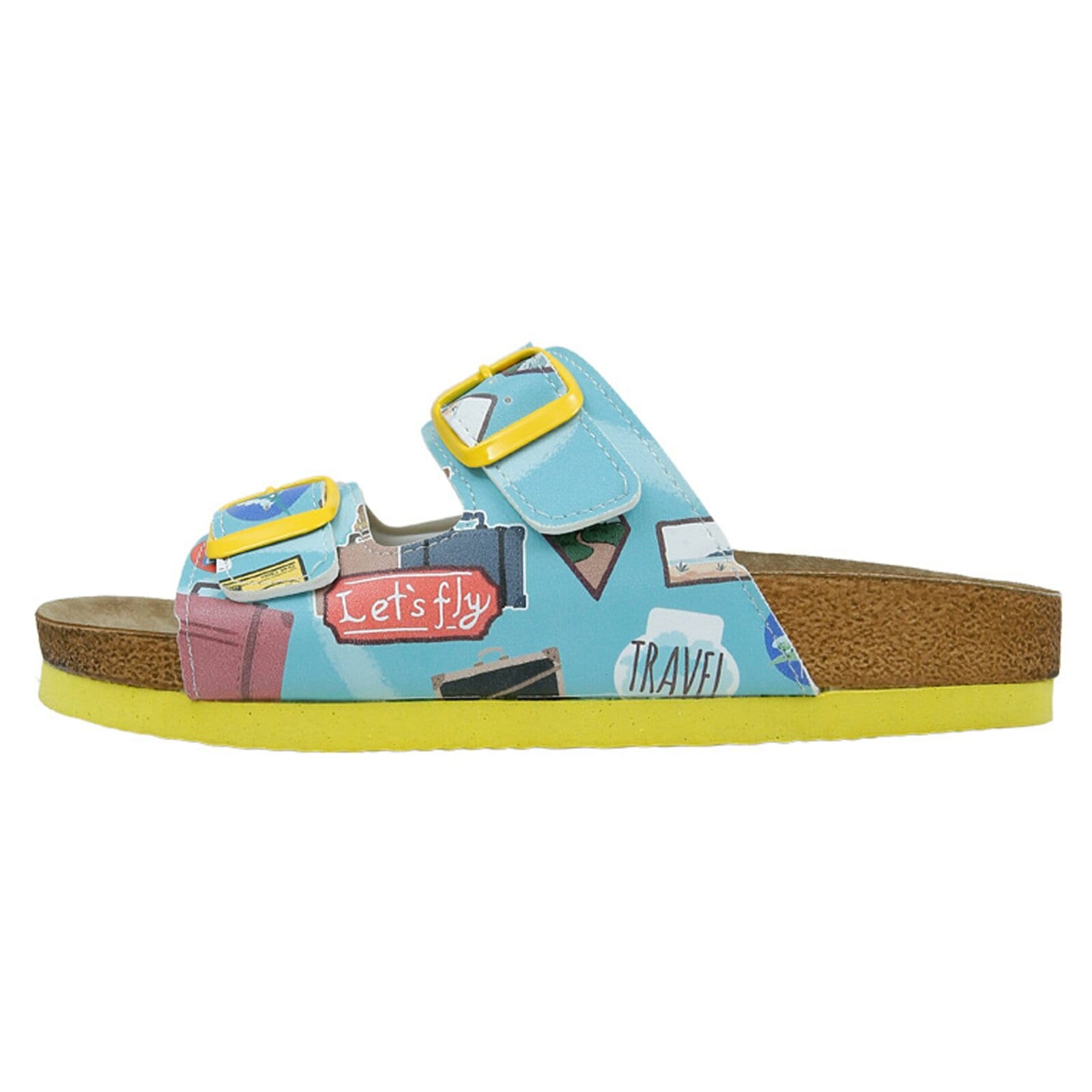 DOGO Pantolette "Stella Pantolette Aeroplanes Damen Sandalen, Stella Pantolette" Handgefertigt