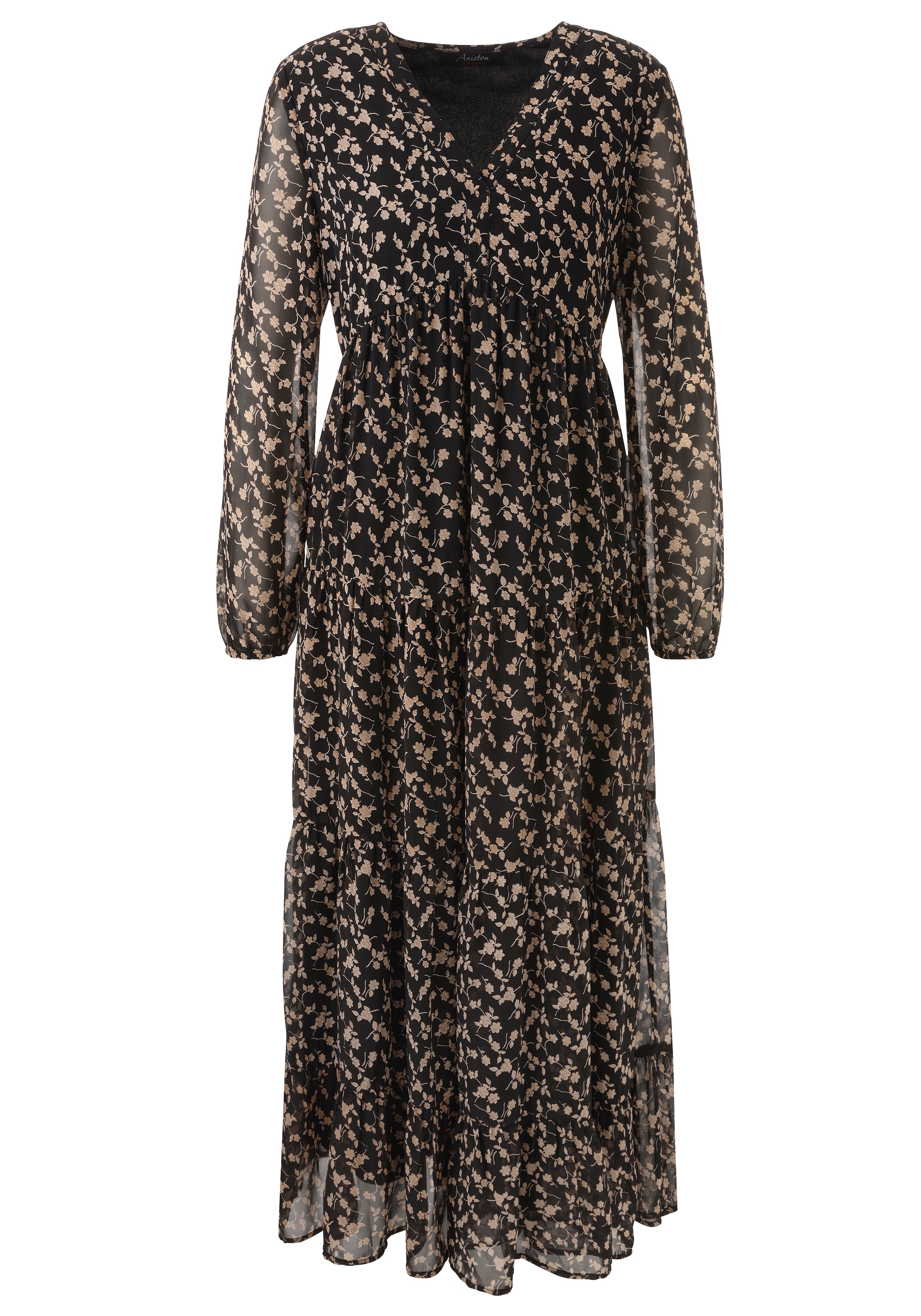 Aniston CASUAL Maxikleid, mit verspieltem Blumendruck - NEUE KOLLEKTION