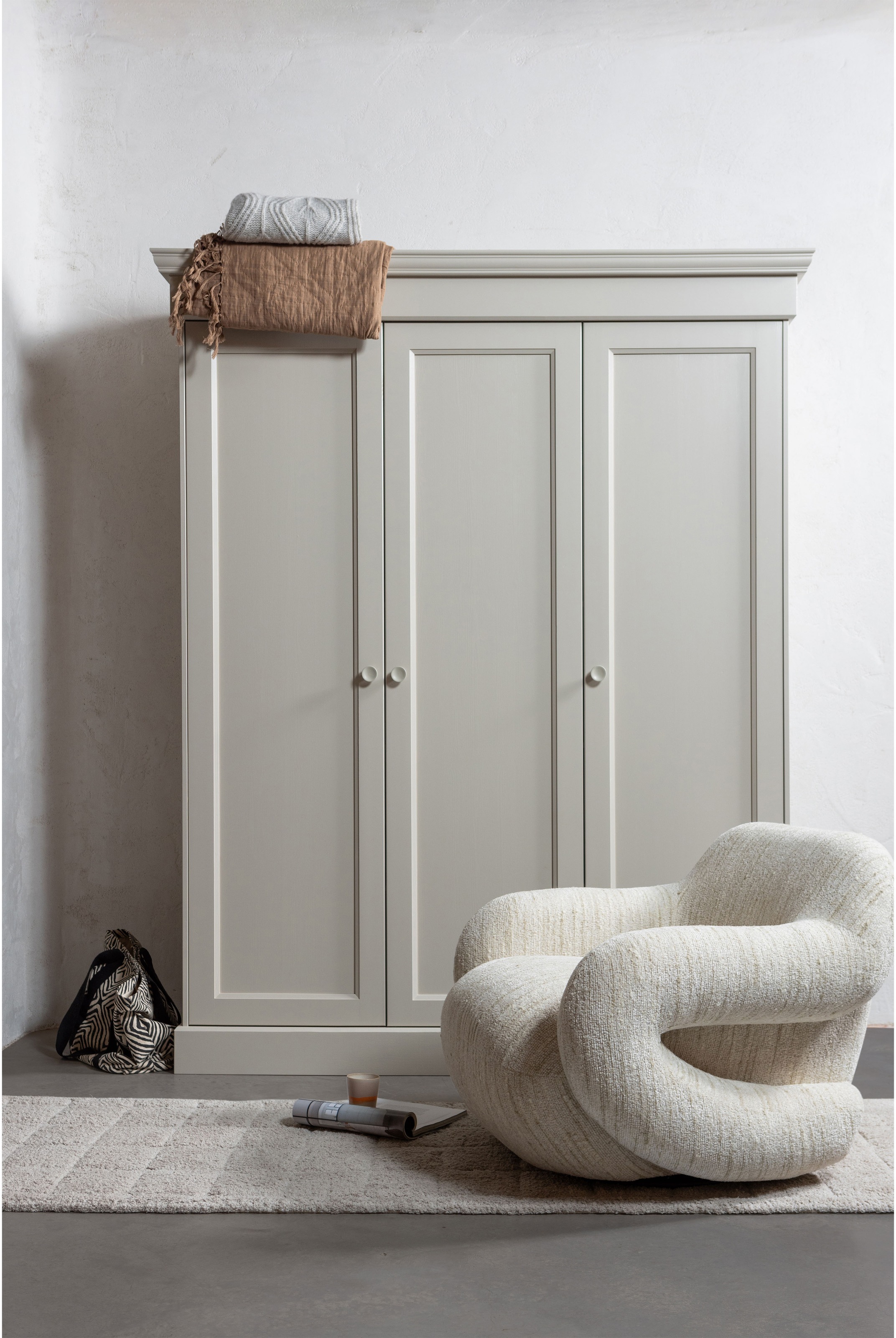 WOOOD Kleiderschrank "WOOOD OLIVIA KLEIDERSCHRANK KIEFER DUST [fsc]" Kleide günstig online kaufen