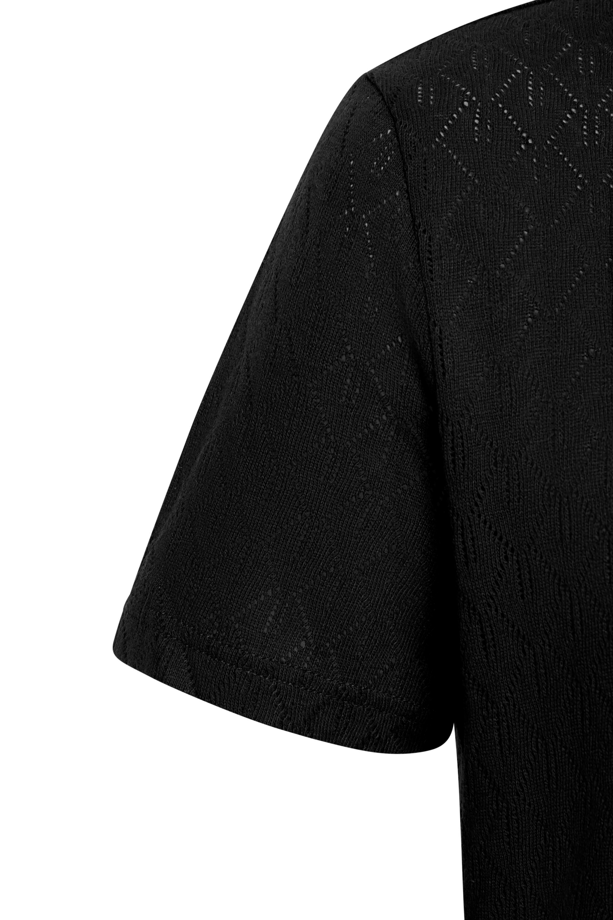 Vivance Kurzarmshirt »mit modischem Ajour-Muster«, aus weicher Baumwoll-Qualität