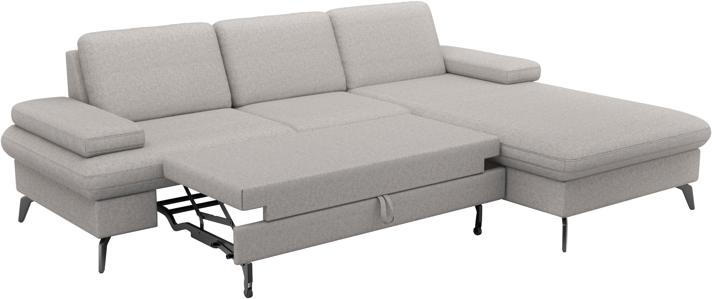 sit&more Ecksofa »Morris Jubi L-Form«, inkl. Armteilfunktion und 1 Zierkissen, wahlweise mit Bettfunktion