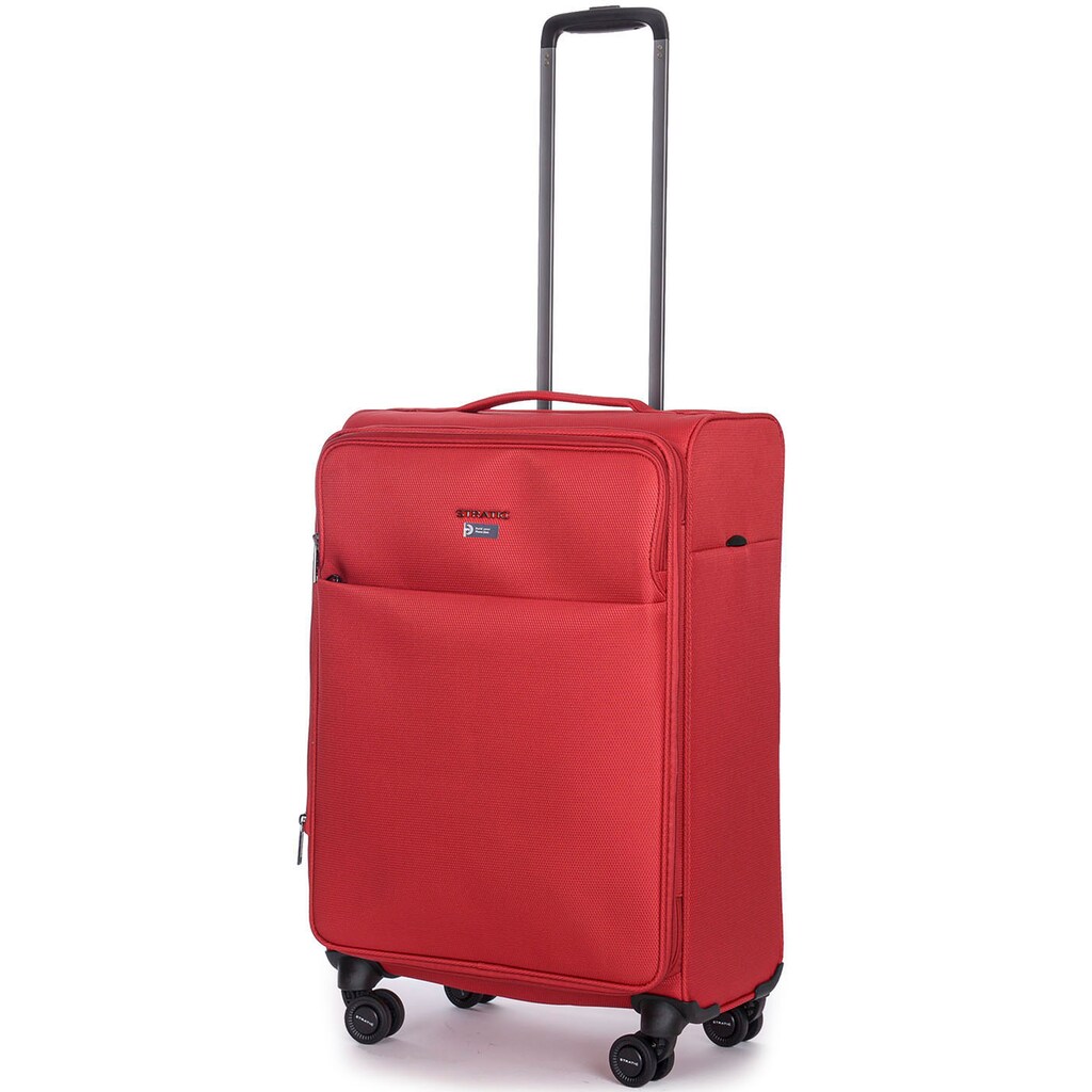 Stratic Weichgepäck-Trolley »Stratic Light + M, red«, 4 Rollen