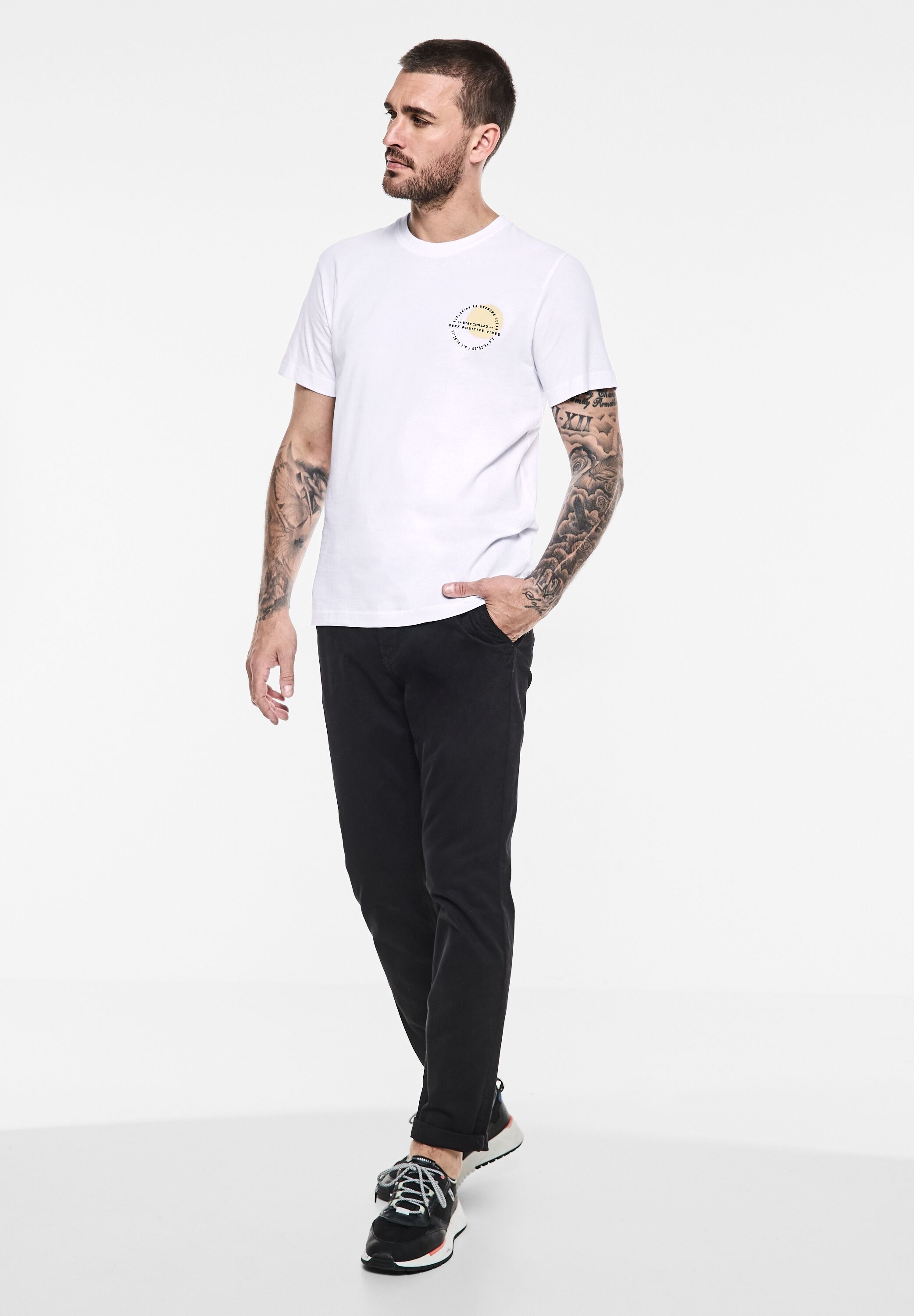 STREET ONE MEN T-Shirt, aus reiner Baumwolle