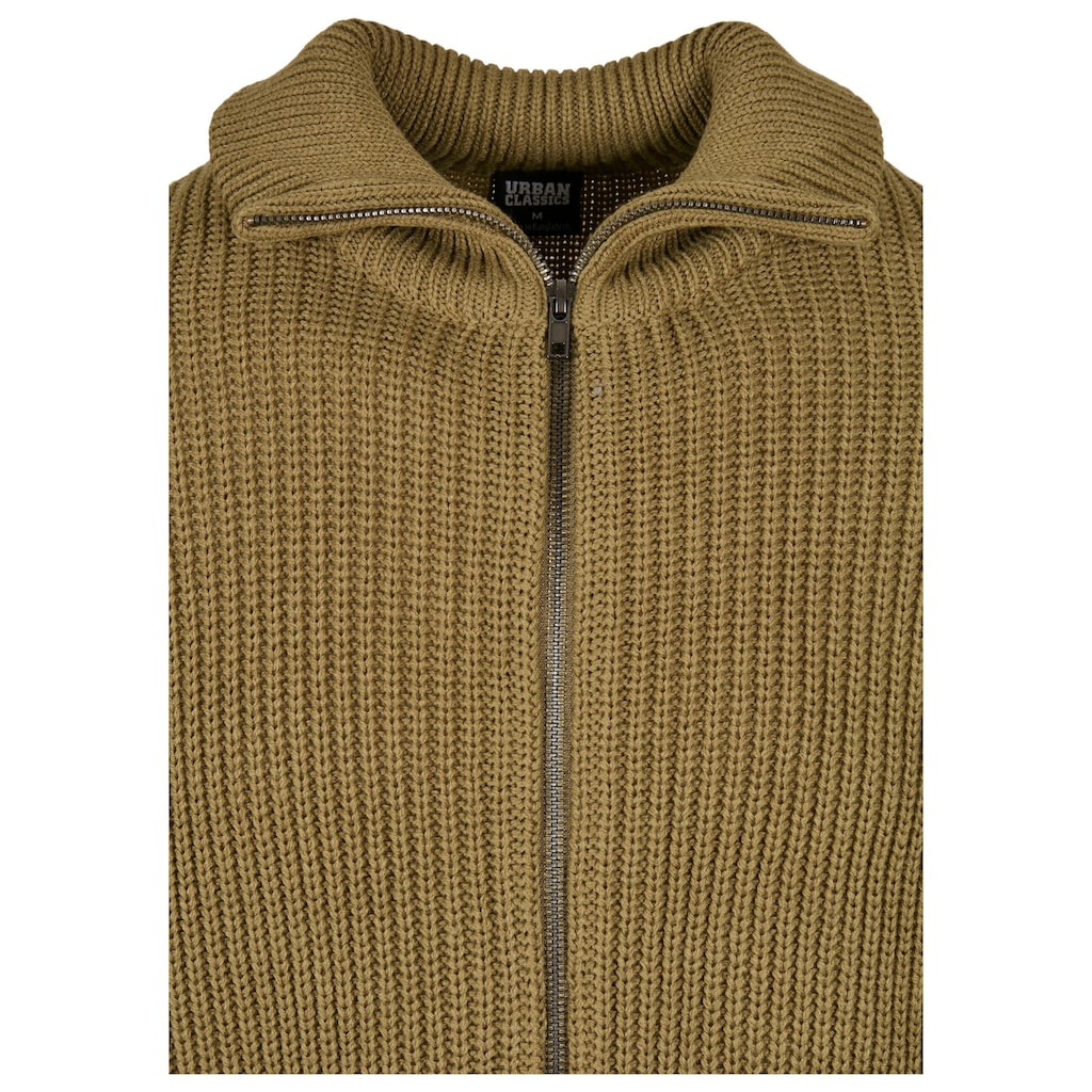 URBAN CLASSICS Cardigan »Urban Classics Herren Zip Cardigan«, (1 tlg.)