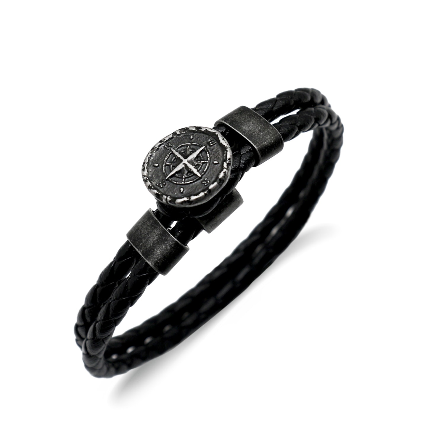 FYNCH-HATTON Lederarmband »Schmuck Geschenk Armband The Antique Explorer Kompass«