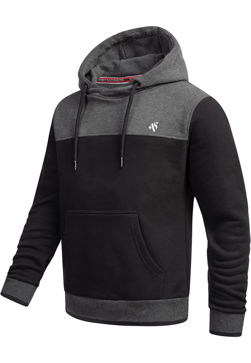 Alessandro Salvarini Kapuzenpullover »ASLerio«, mit großer Kapuze, mit Kapuze