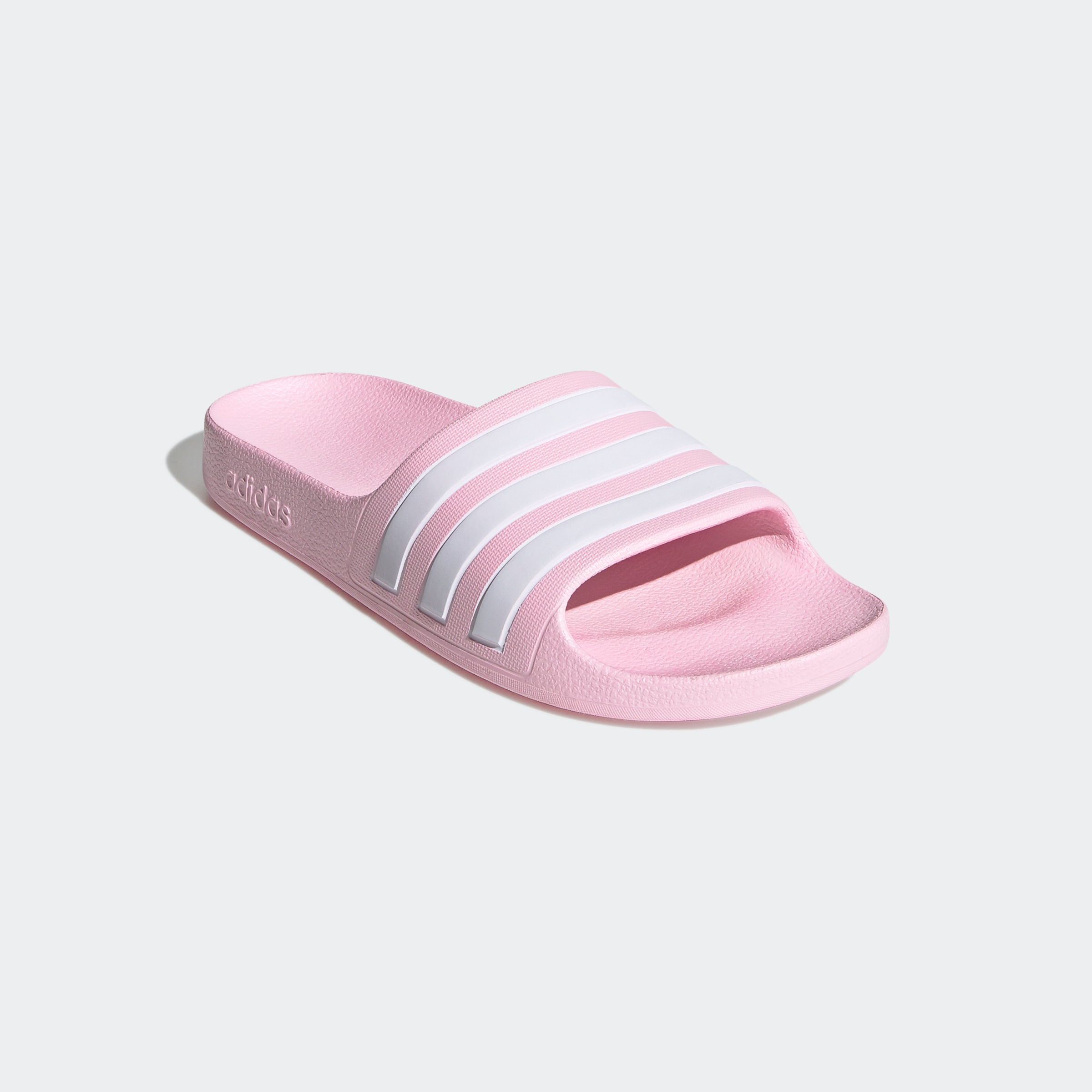 Badesandale ADIDAS SPORTSWEAR "AQUA ADILETTE", Mädchen, Gr. 28, rosa (clear pink, ftwr weiß, clear pink), Synthetik, Schuhe Badelatschen Pantolette, Badelatschen, für Kinder und Jugendliche