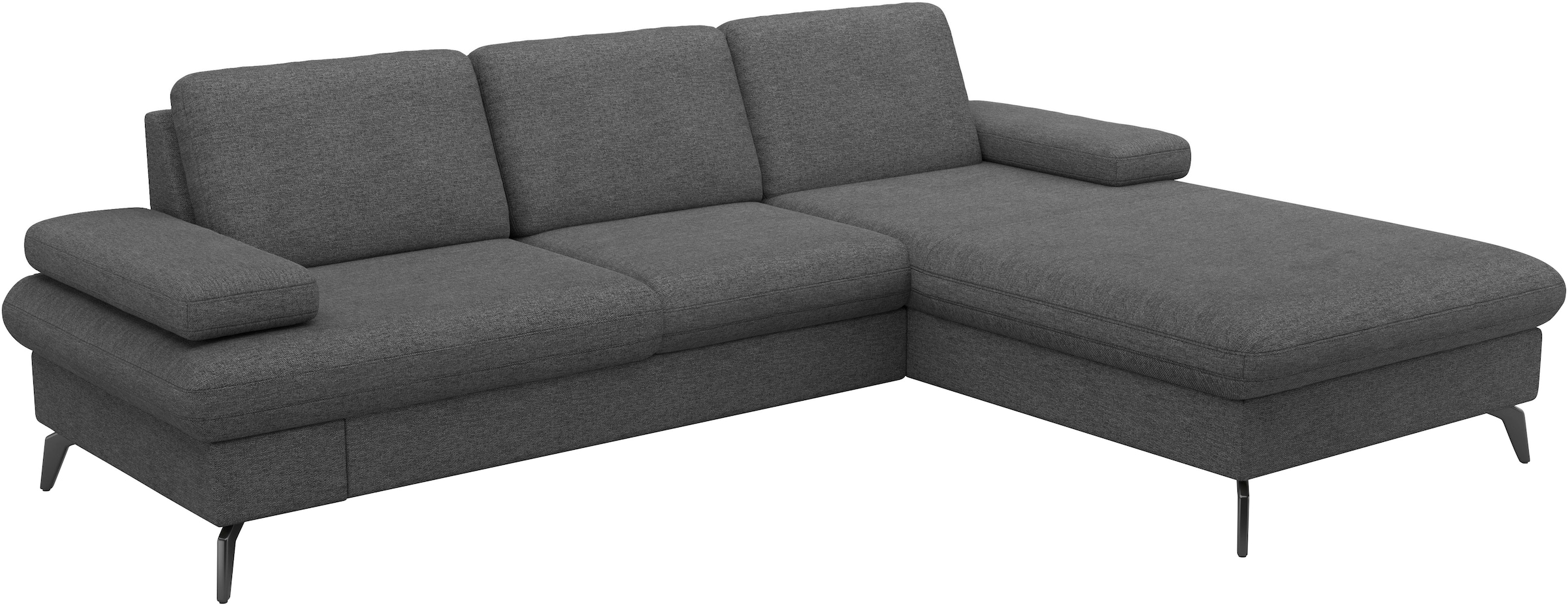 sit&more Ecksofa »Morris Jubi L-Form«, inkl. Armteilfunktion und 1 Zierkissen, wahlweise mit Bettfunktion