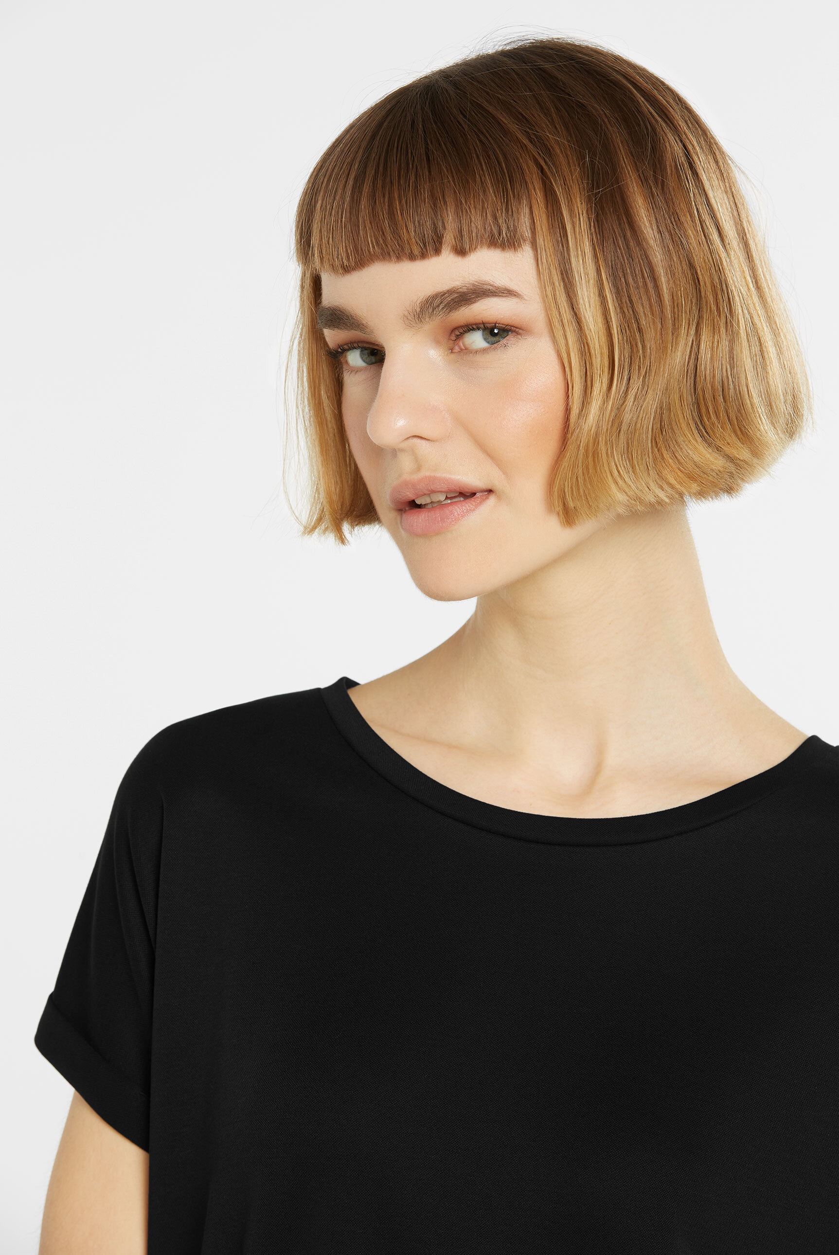 SENSES.THE LABEL Rundhalsshirt, mit Necktape