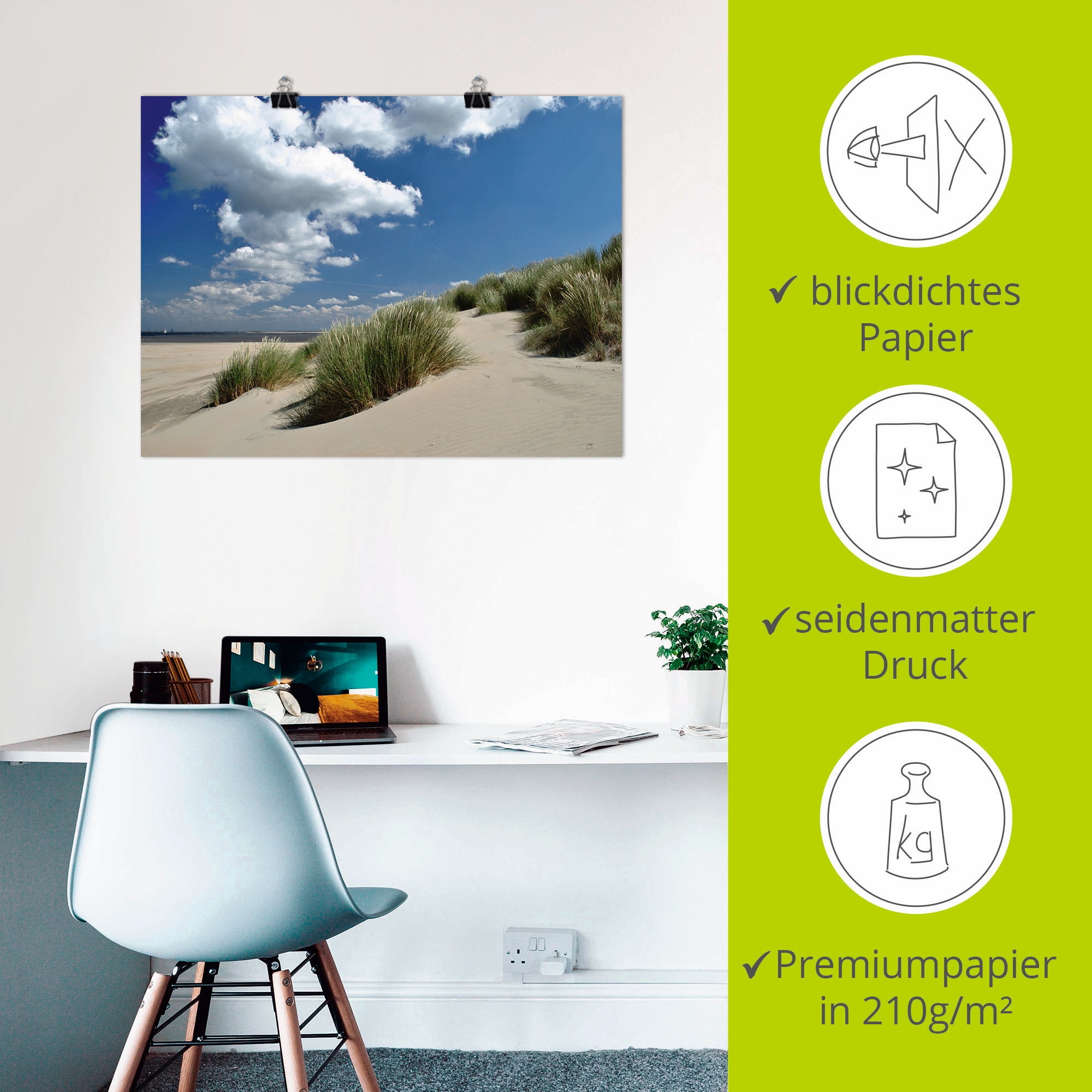 Artland Wandbild »Strandimpressionen«, Strand, (1 St.), als Leinwandbild, Poster in verschied. Größen