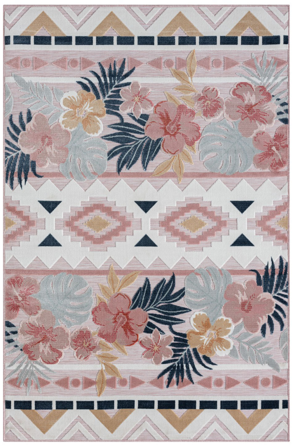 Thumbnail - Myflair Möbel & Accessoires Teppich "Lotus Lagerräumung", rechteckig, 8 mm Höhe, florales Design, Blumen Motiv, Outdoor ...