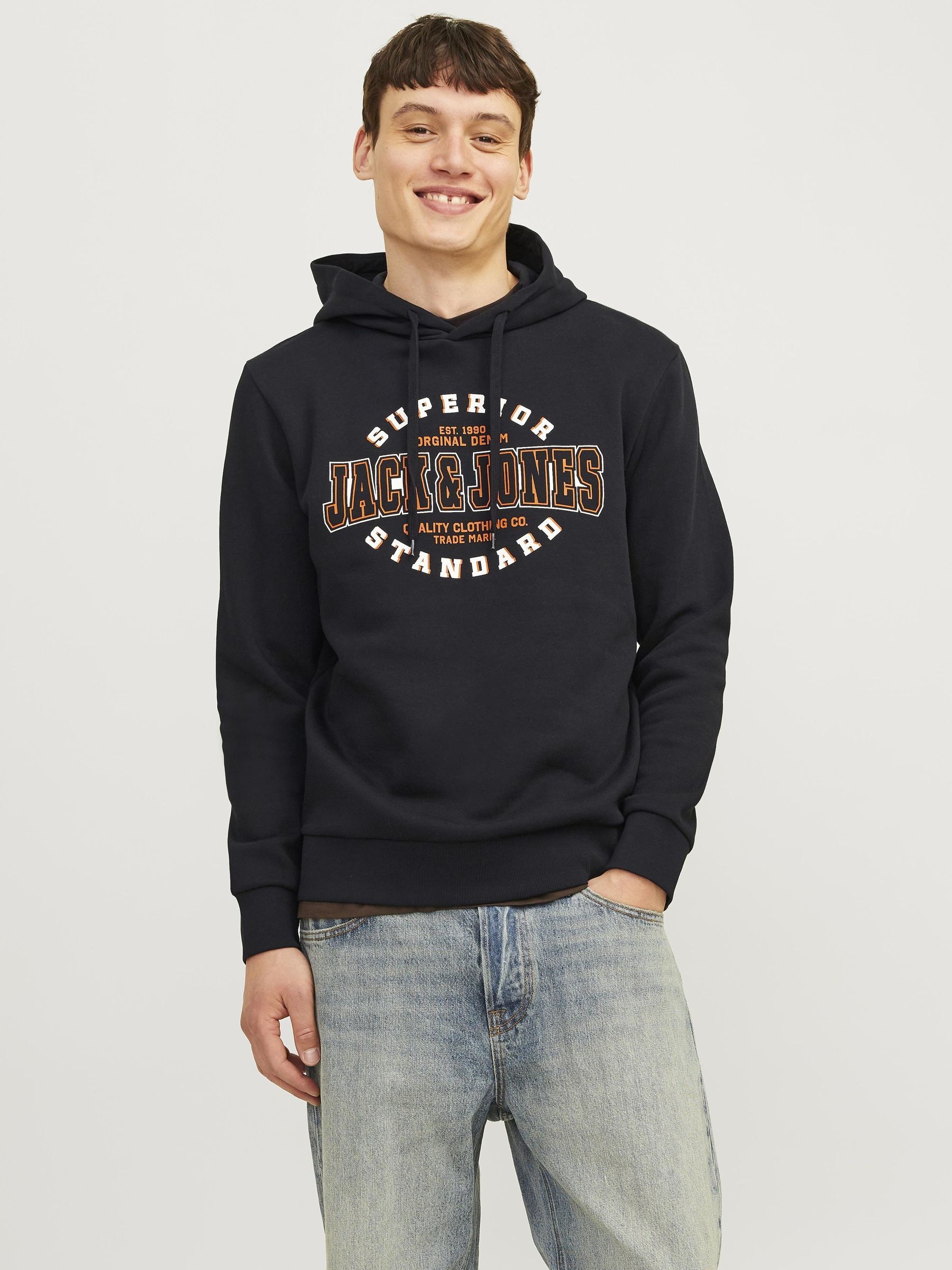 Jack & Jones Kapuzensweatshirt "JJELOGO SWEAT HOOD 2 COL 24/25 NOOS", mit L günstig online kaufen