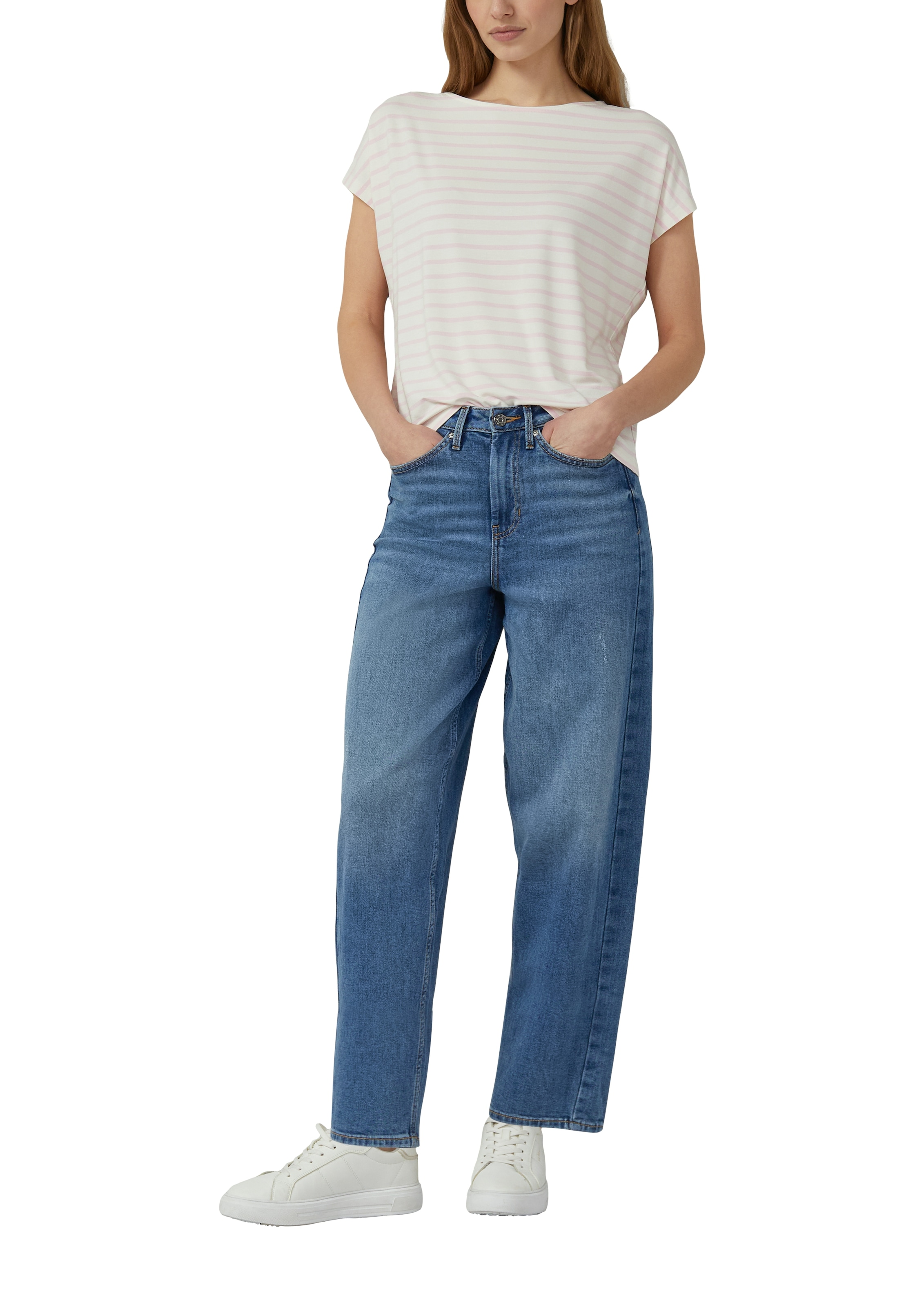 s.Oliver Kurzarmshirt Sommershirt mit grafischem Muster