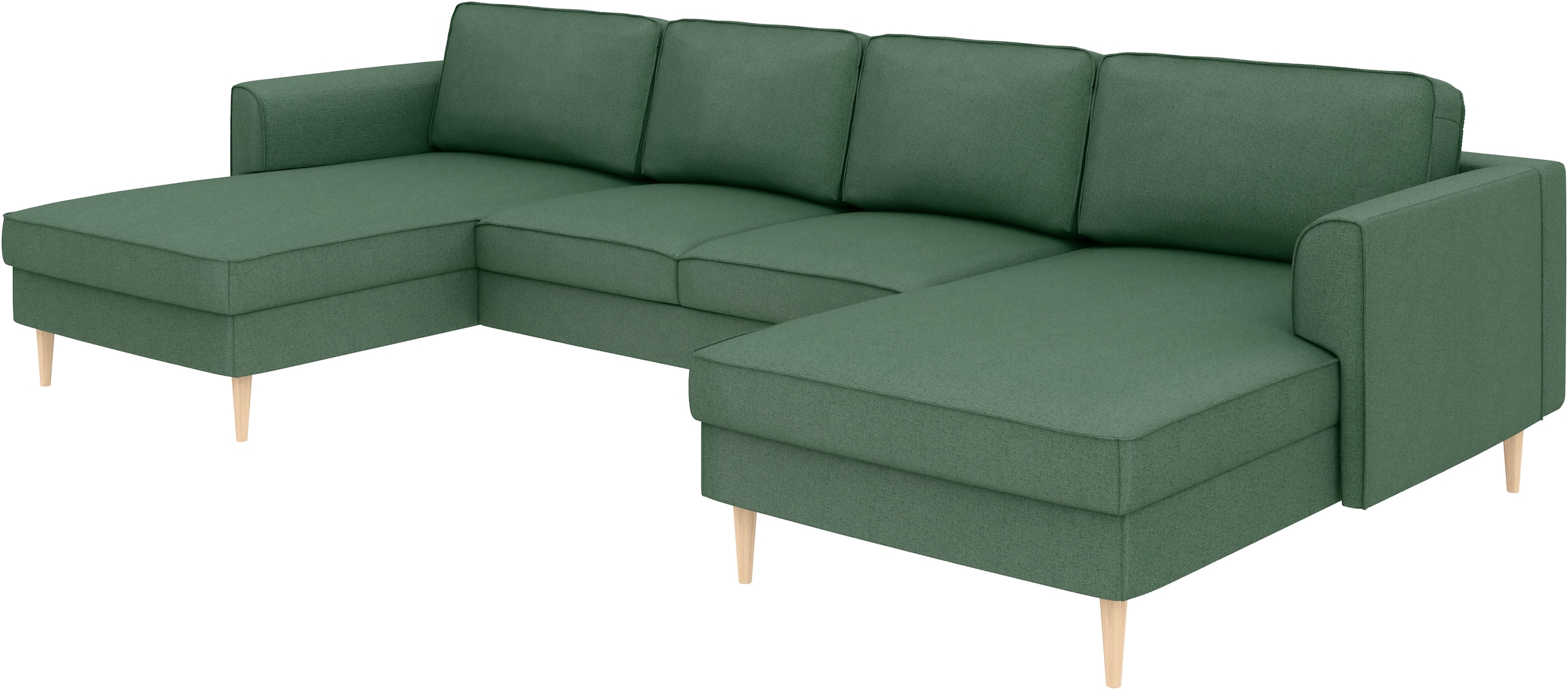Home affaire Wohnlandschaft »Booster Couch wahlweise mit Schlaffunktion und Bettkasten-auch in Cord«, Sofa in U-Form, Breite 305 cm