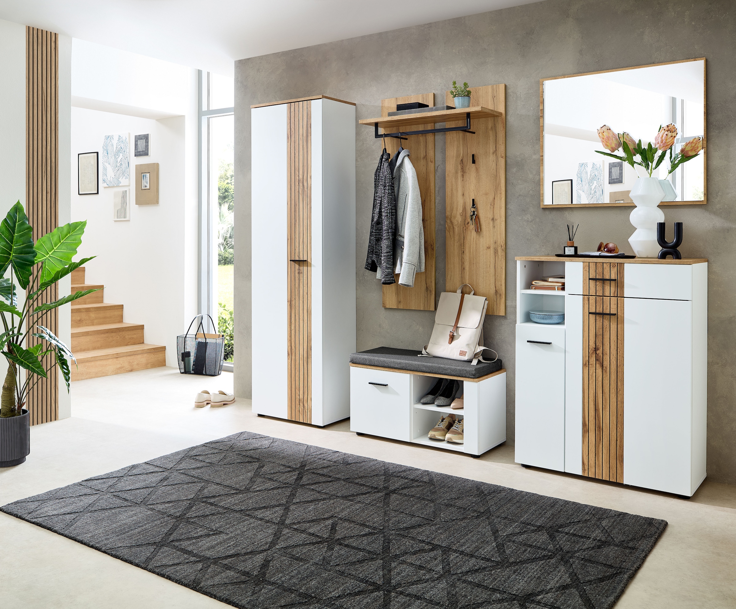 Innostyle Garderoben-Set »Garderobenset Sparks, 247x202x38cm (B/H/T)«, (5 St.)
