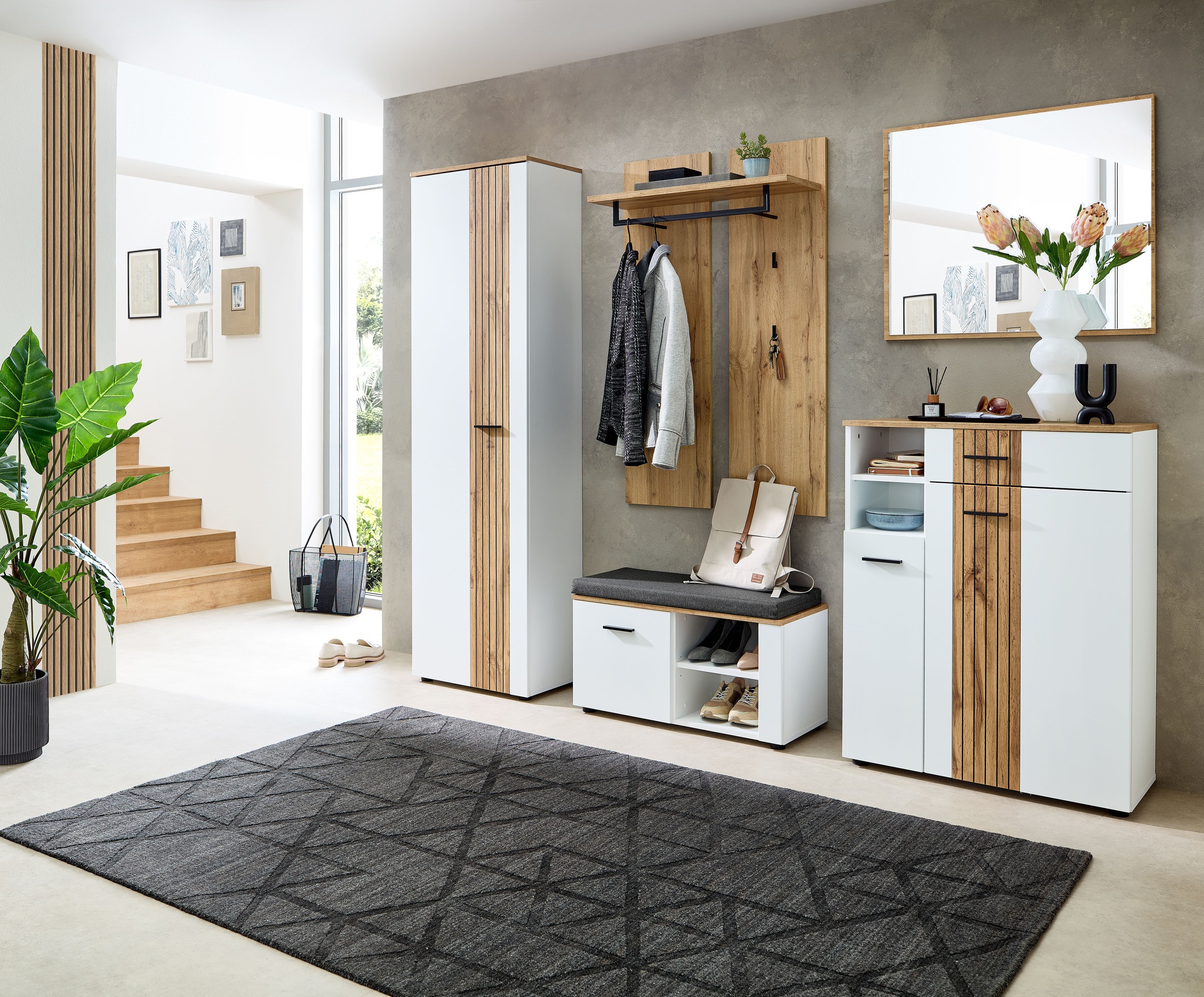 Thumbnail - Innostyle Garderoben-Set "Garderobenset Sparks, 247x202x38cm (B/H/T)", (5 St.)