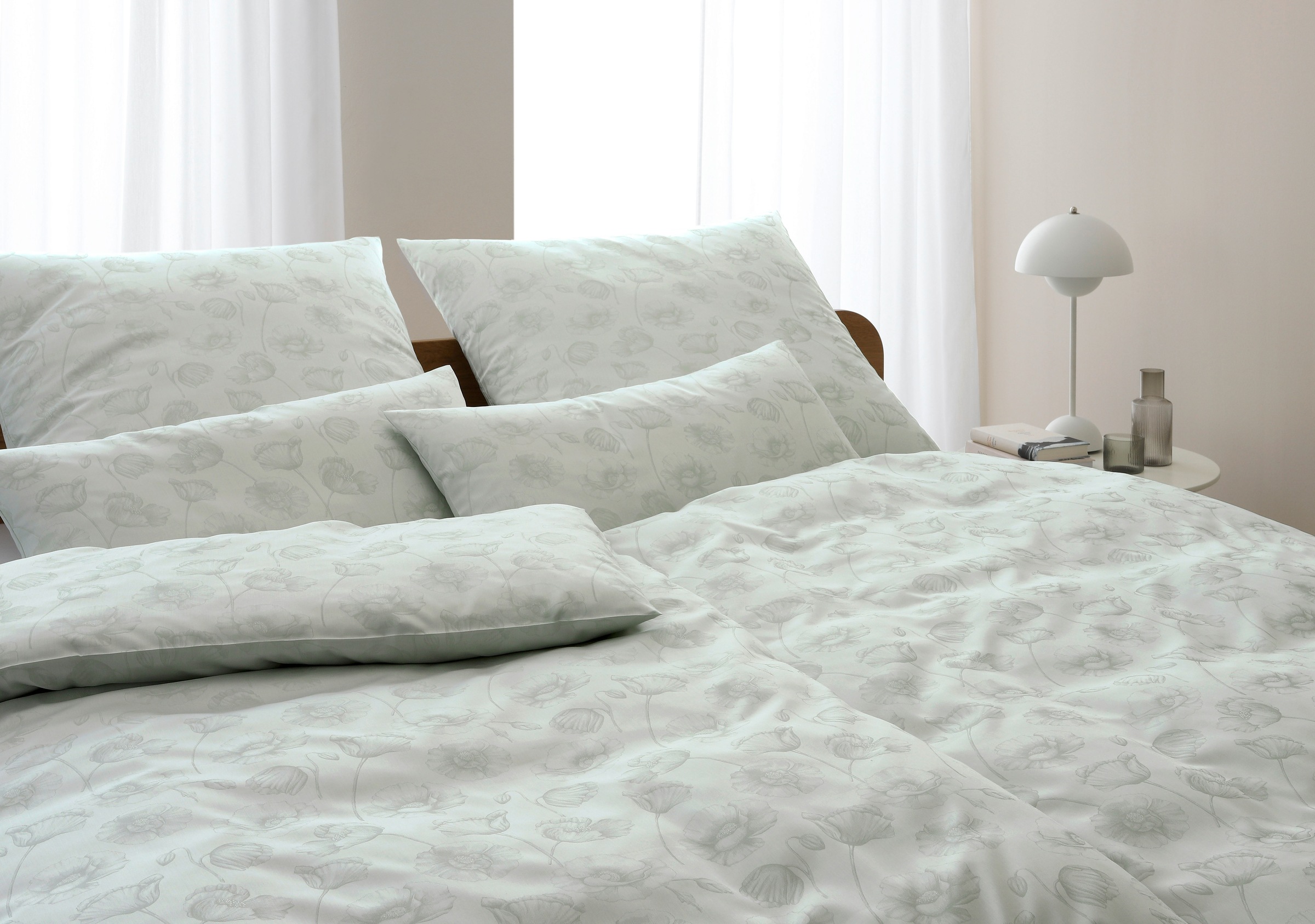 Elegante Bettwäsche "Poppy" 2 Stk. tlg. angenehmes Hautgefühl günstig online kaufen