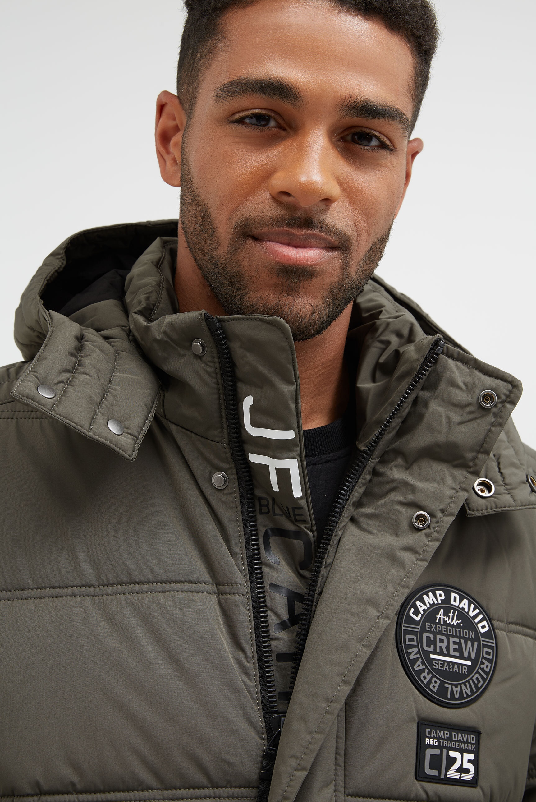 CAMP DAVID Winterjacke mit Kapuze mit Innentaschen