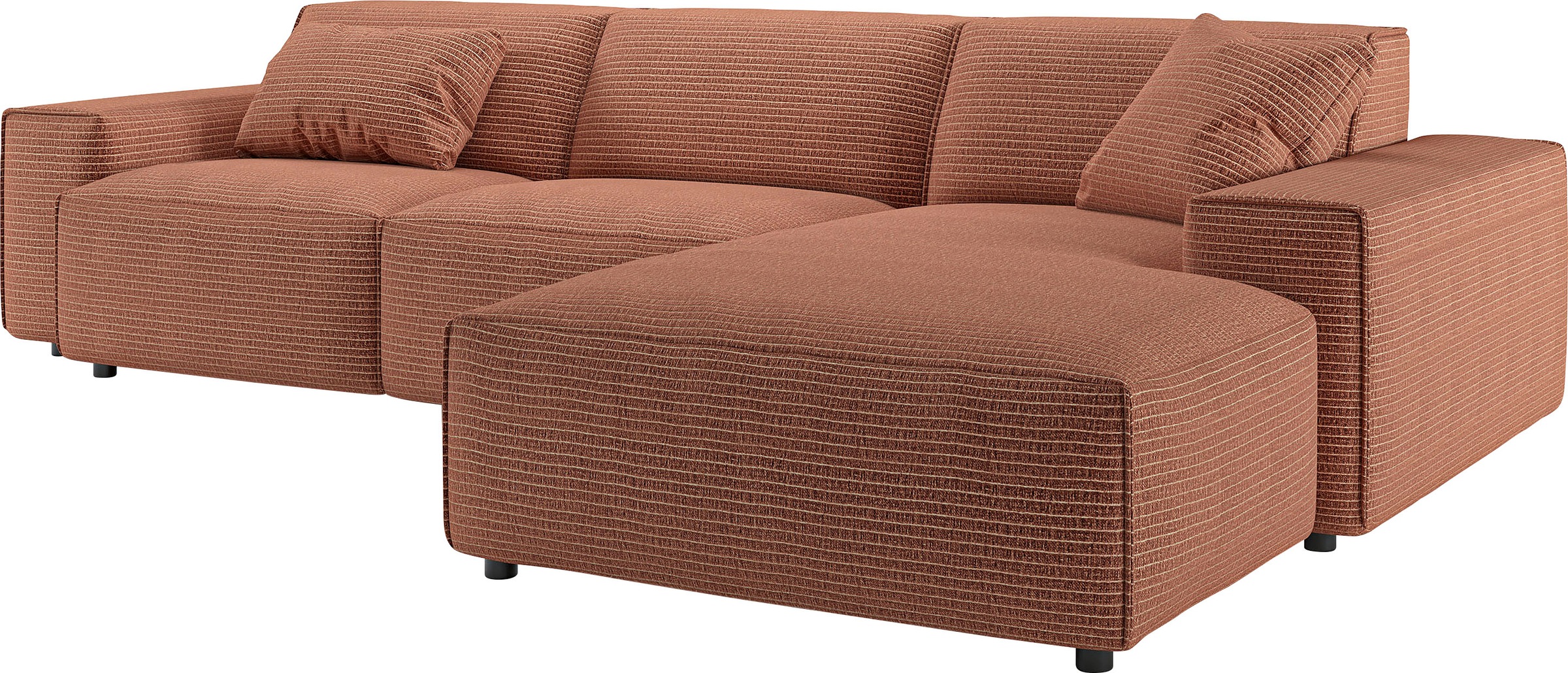 andas Ecksofa »Glimminge auch in Breitcord, Feincord, Bouclé + Easy care-Bezug«, L-Form, Breite 294, Zierkissen