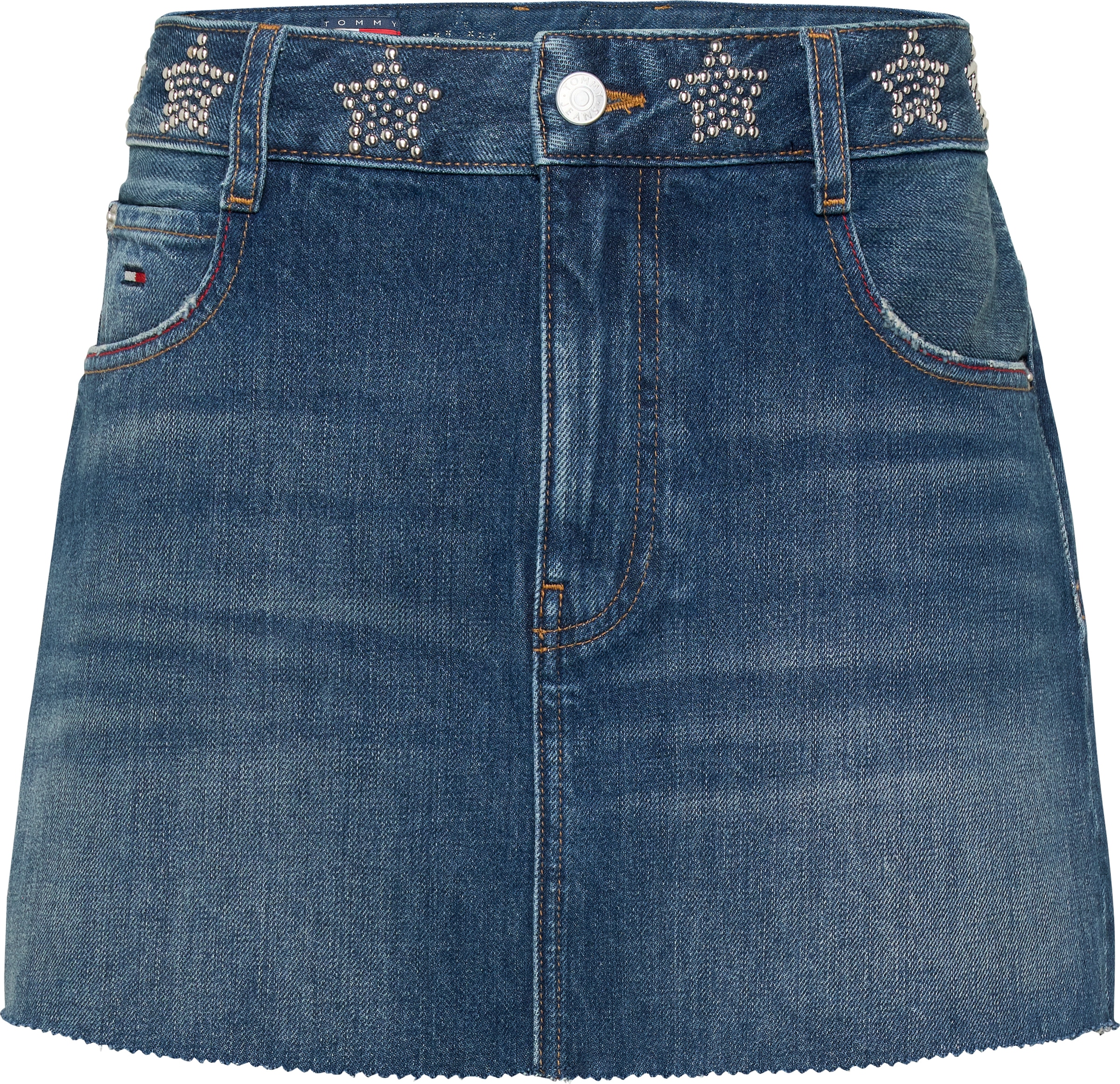 Tommy Jeans Jeansrock »STUDDED DENIM MINI SKIRT AI9057«, mit Strass-Details