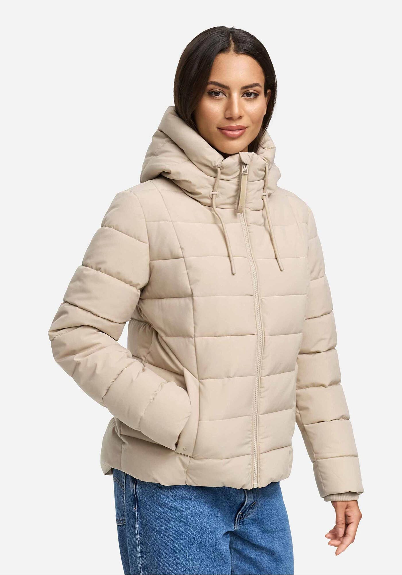 Marikoo Winterjacke "Tayenaa" mit schmaler Steppung und extra hohem Kragen