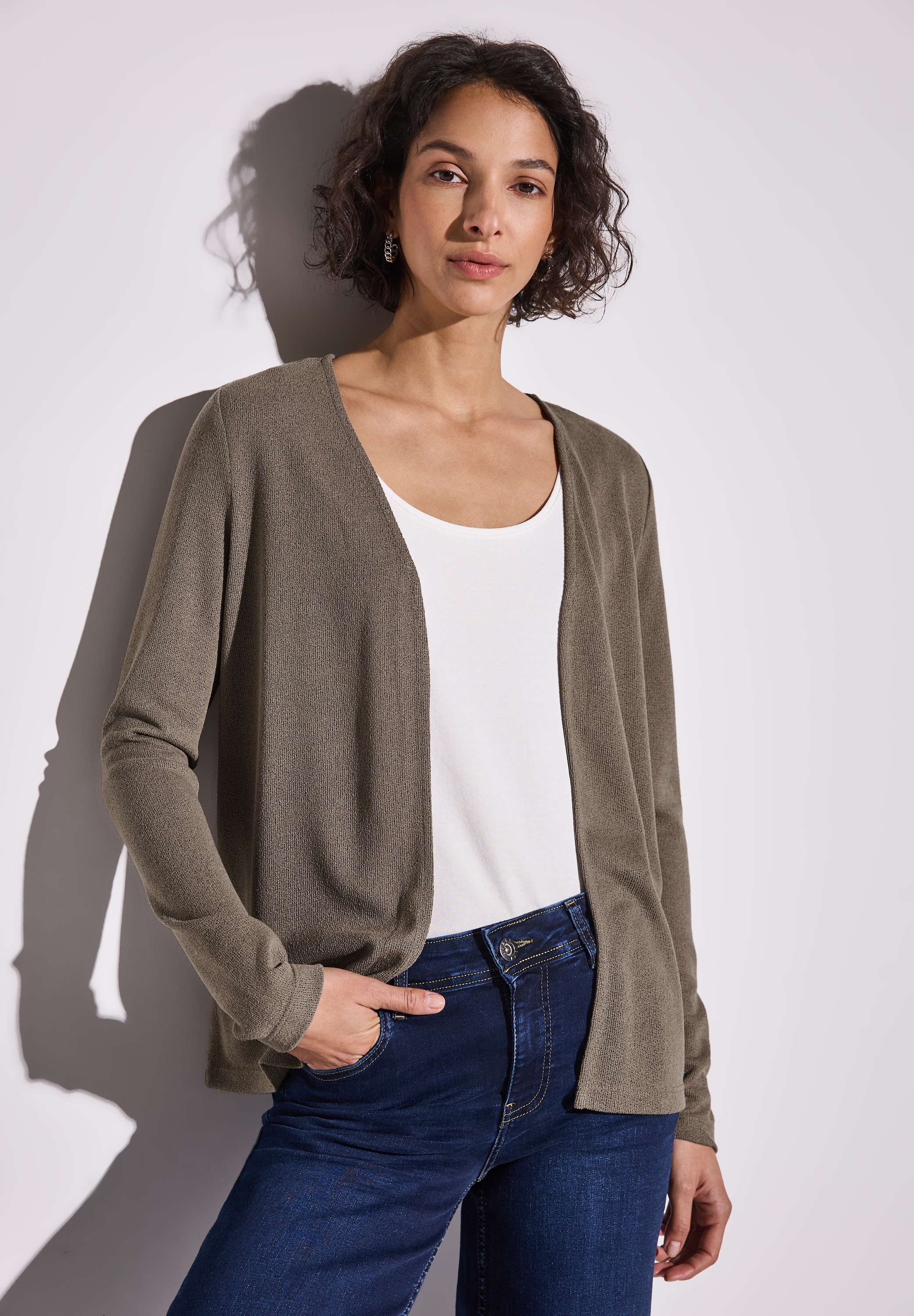 STREET ONE Shirtjacke »NETTE«, im Strick Look