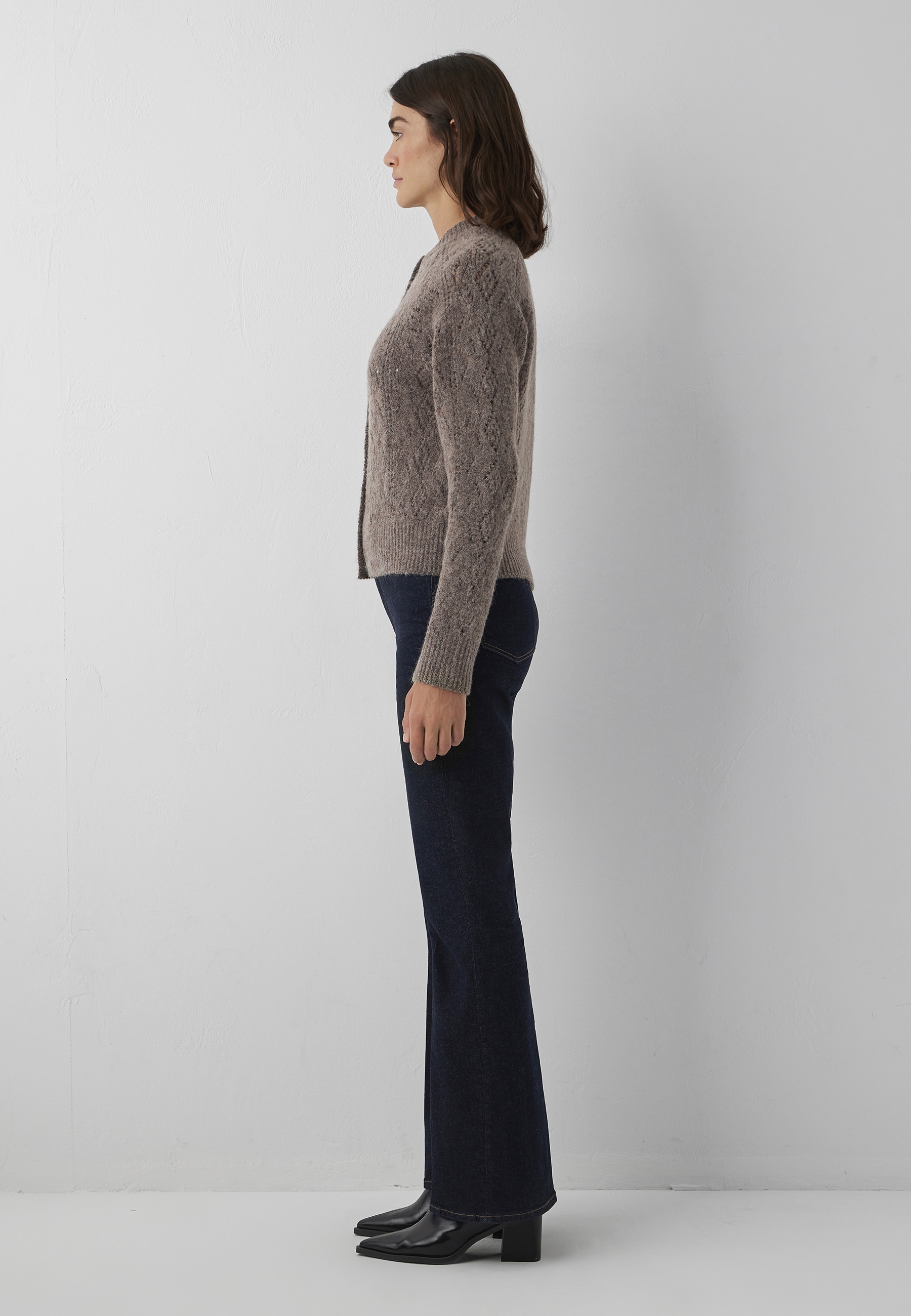 Mavi Strickpullover »BUTTON SHORT CARDIGAN« Cardigan Strukturiert